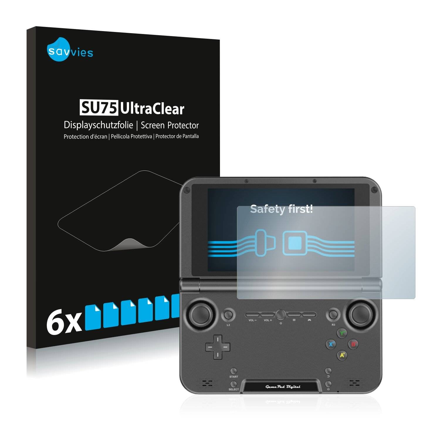 6x Savvies SU75 Displayschutzfolie für GPD