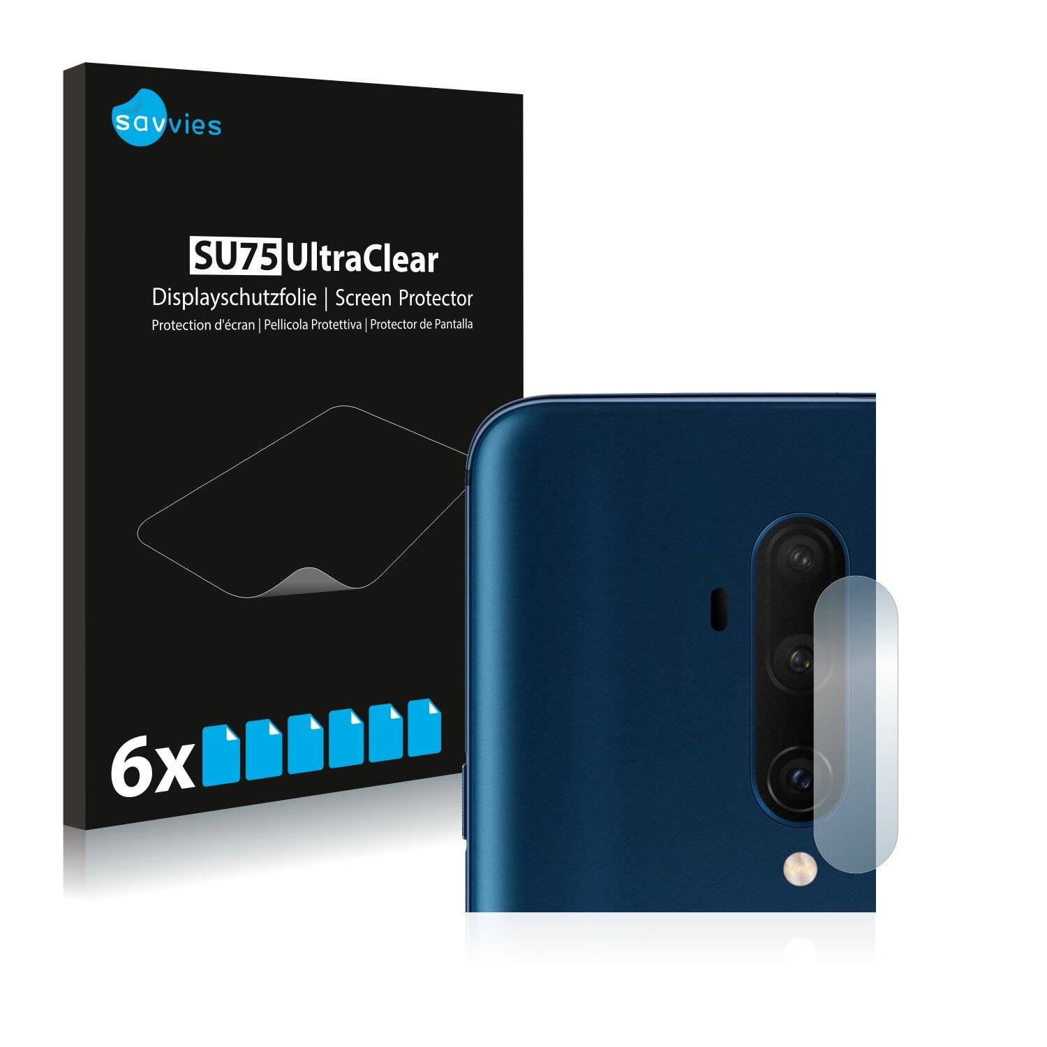 6x Savvies SU75 Displayschutzfolie für OnePlus 7T Pro (NUR