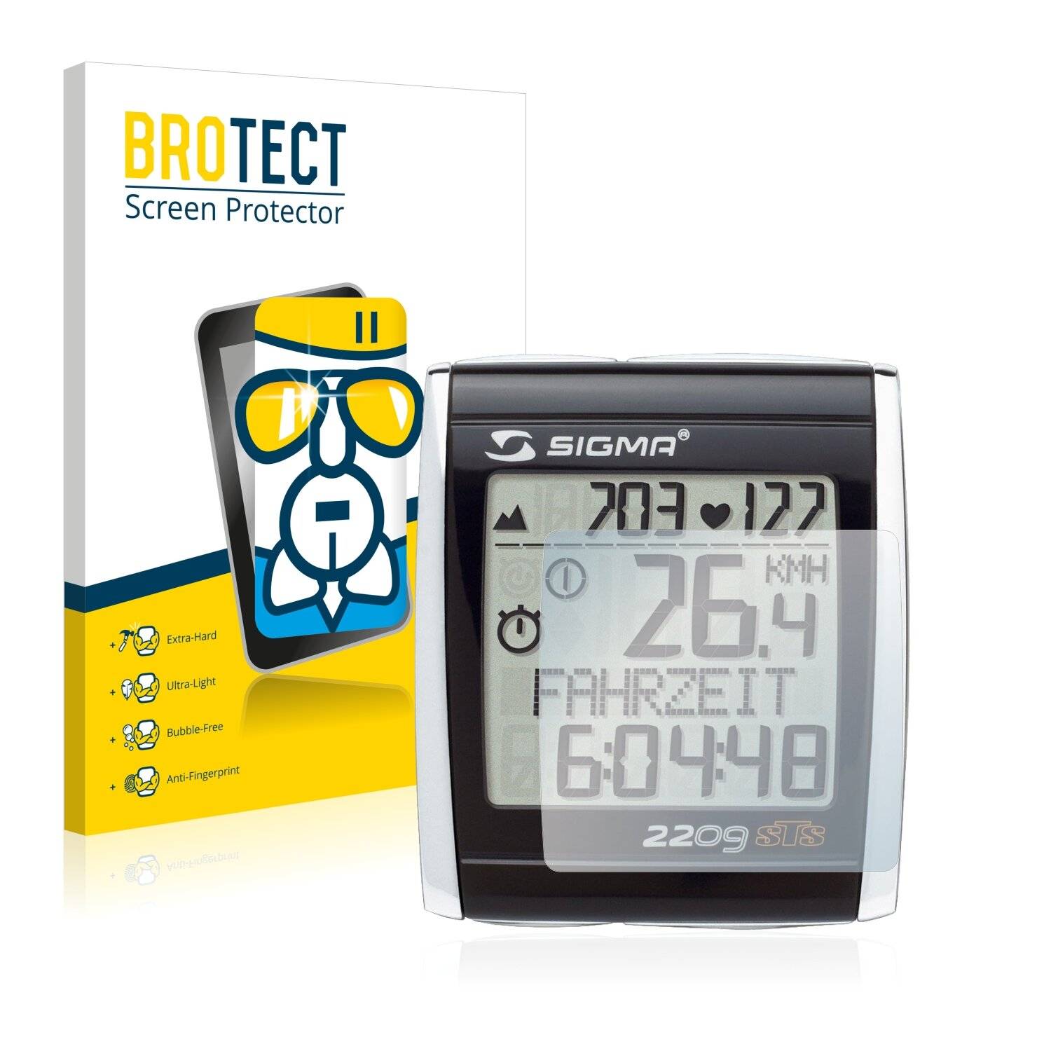 BROTECT AirGlass Schutzglas Folie für Sigma BC 2209