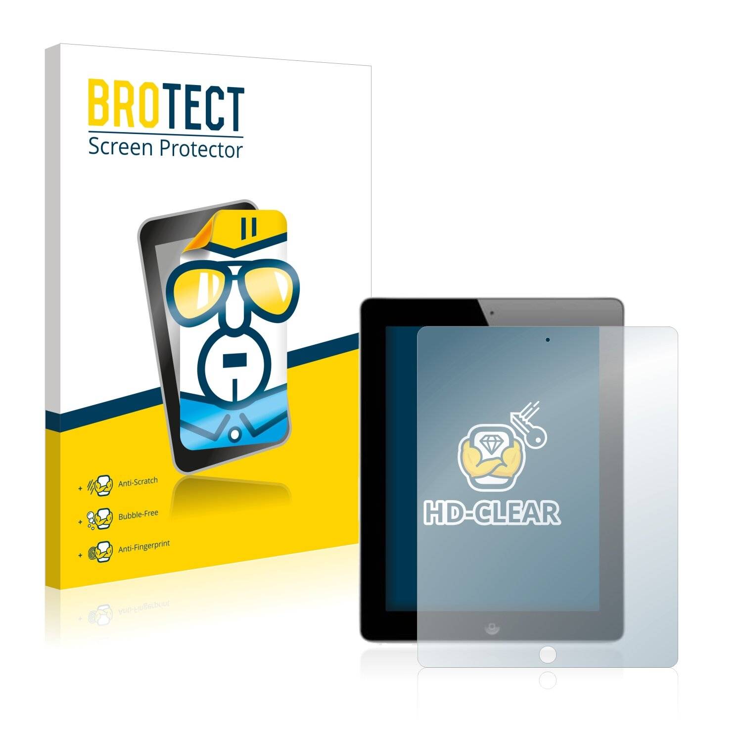 2x BROTECT HD-Clear Displayschutzfolie für Apple iPad 4G WiFi 2012 (3.