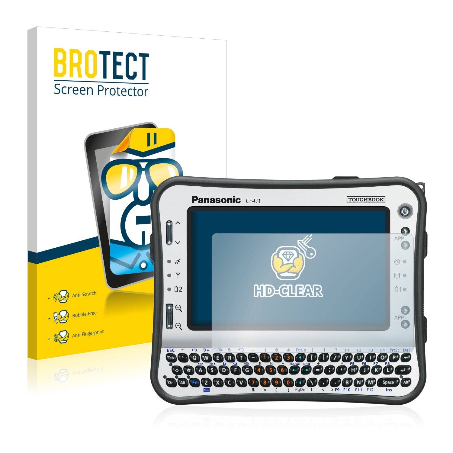 2x BROTECT HD-Clear Displayschutzfolie für Panasonic Toughbook