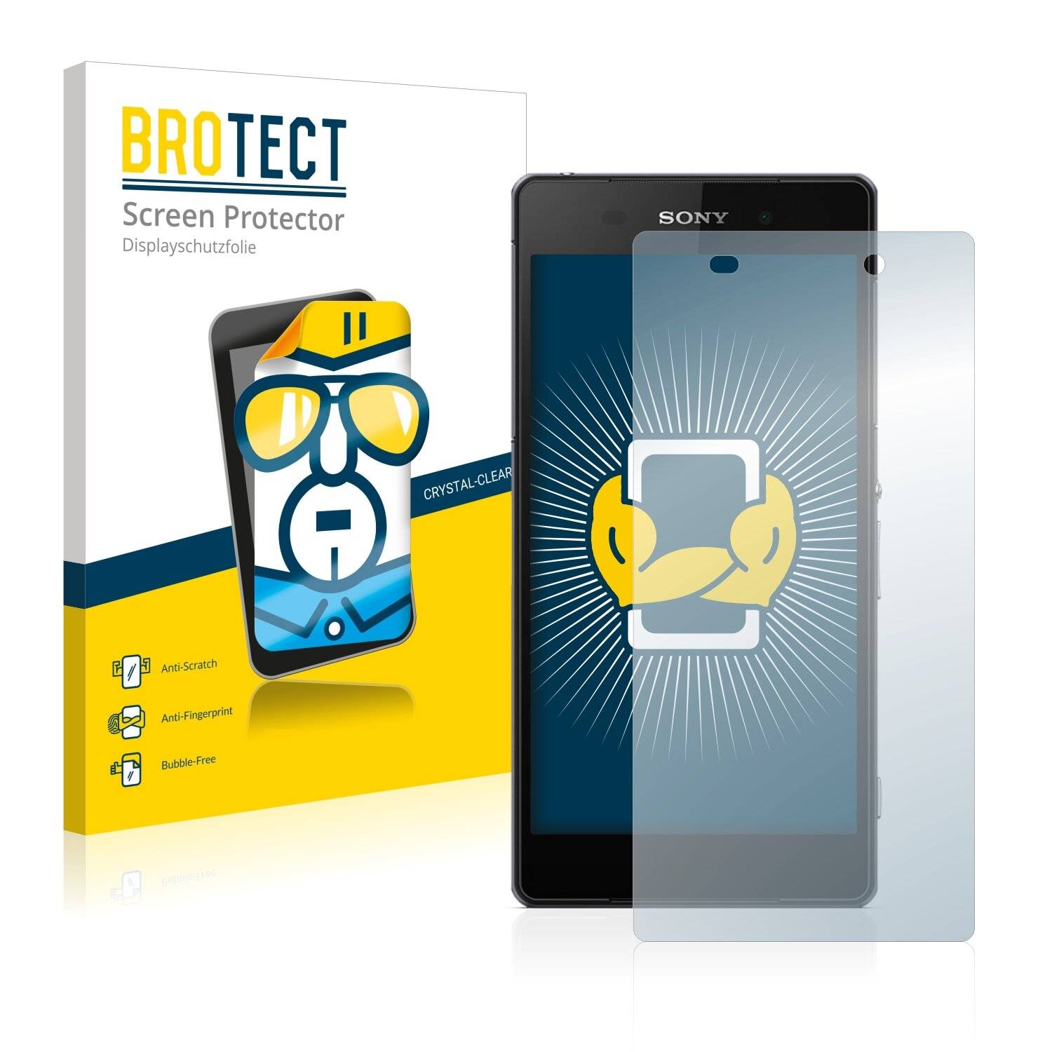 2x BROTECT HD-Clear Displayschutzfolie für Sony Xperia Z2