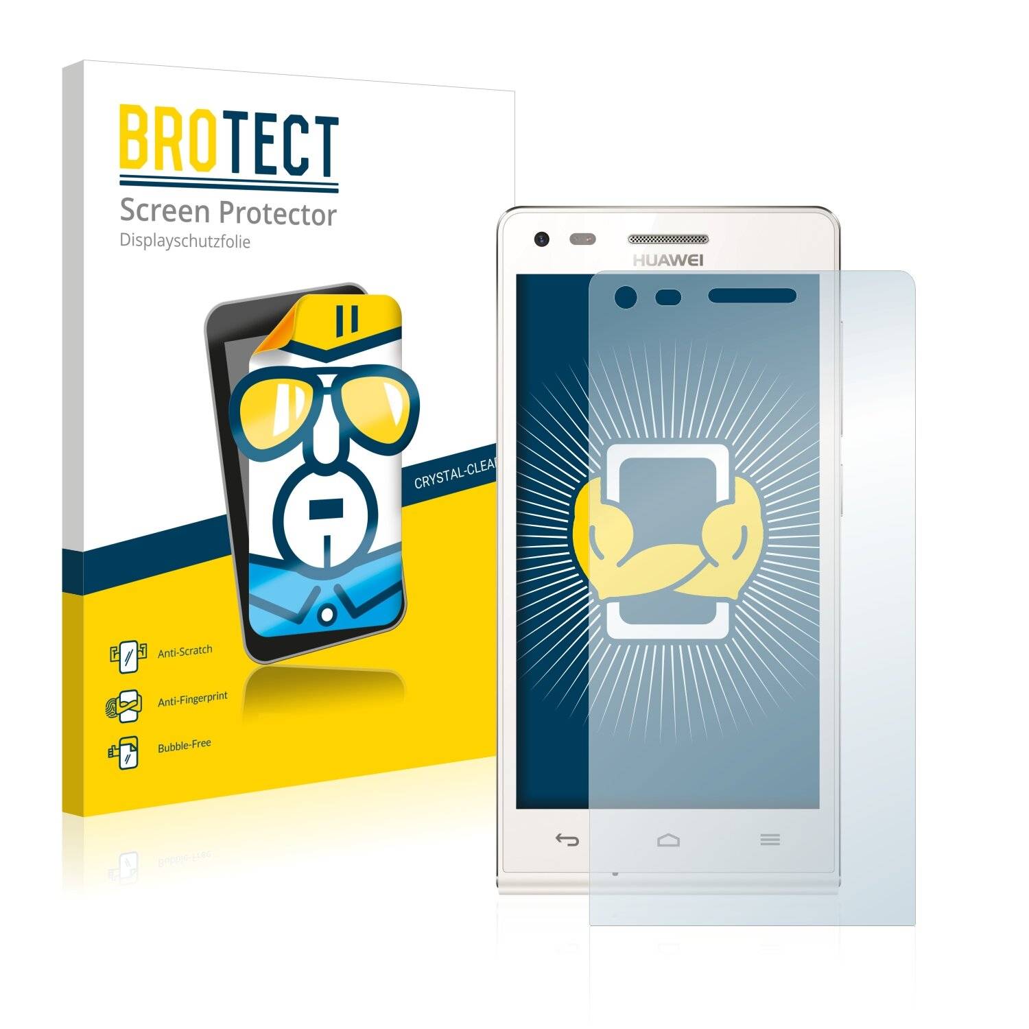 2x BROTECT HD-Clear Displayschutzfolie für Huawei Ascend