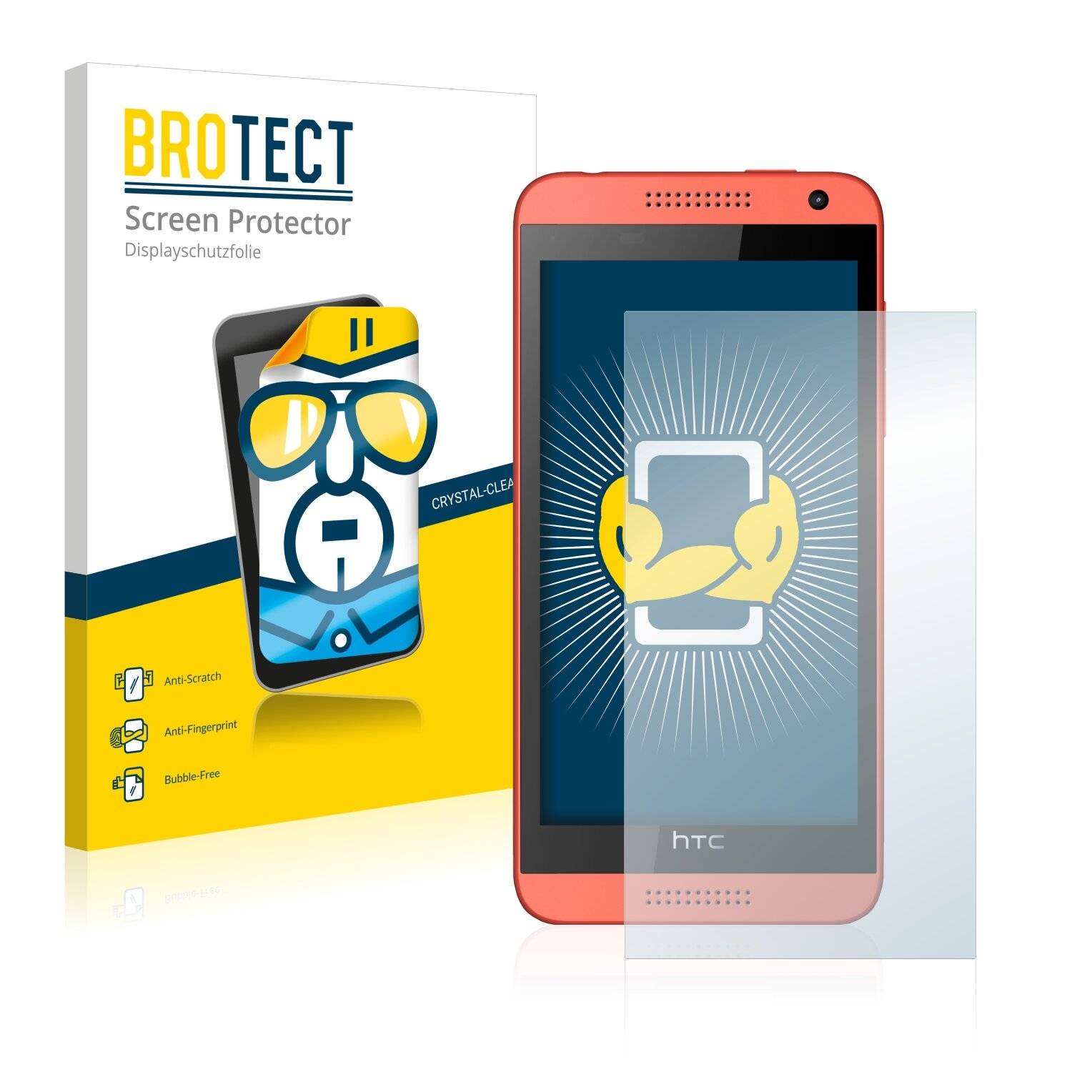 2x BROTECT HD-Clear Displayschutzfolie für HTC Desire