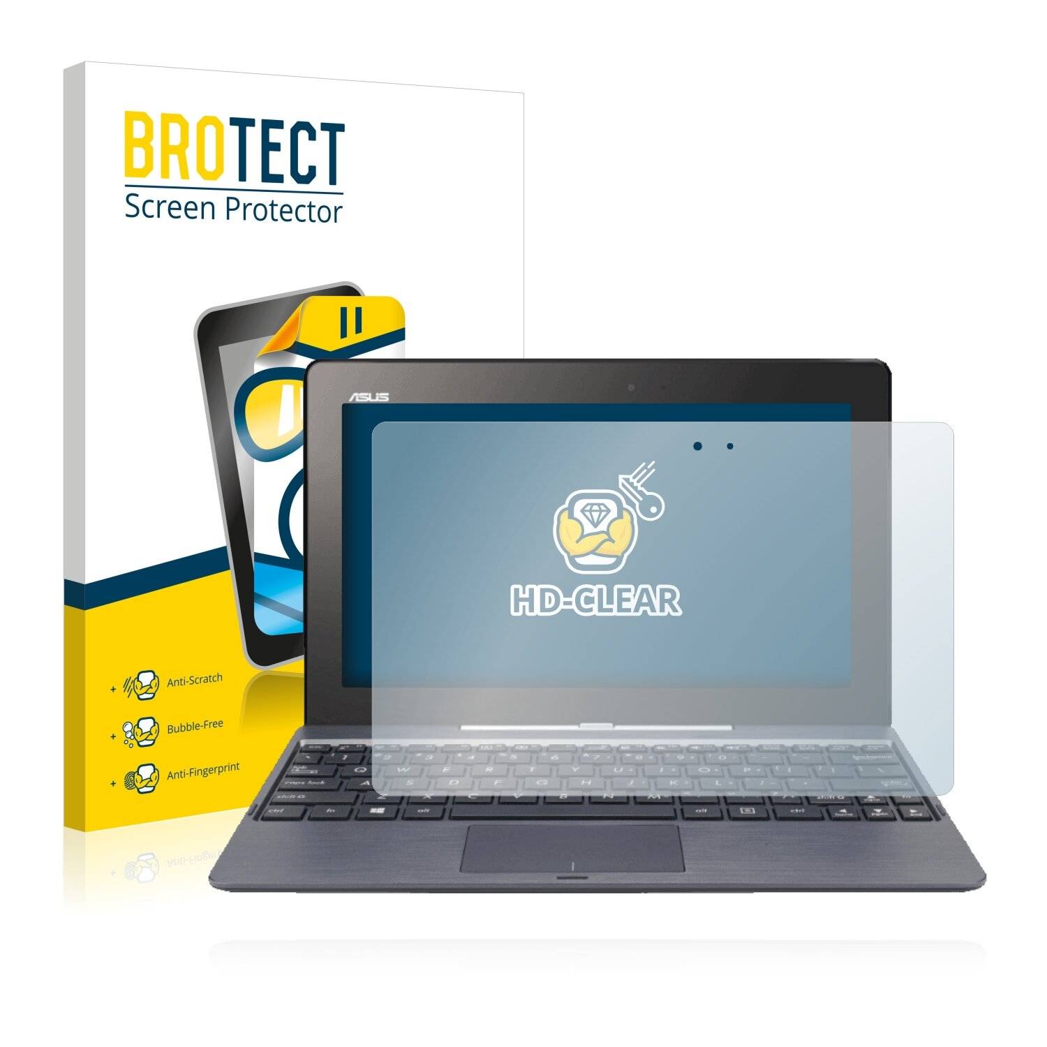 2x BROTECT HD-Clear Displayschutzfolie für Asus Transformer Book