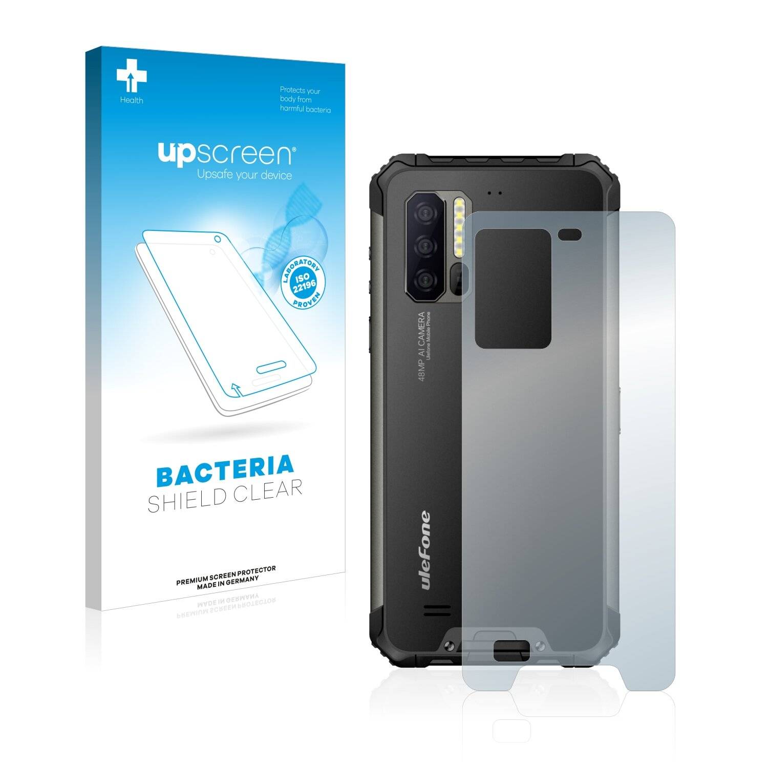 upscreen Bacteria Shield Clear Premium Antibakterielle Displayschutzfolie für Ulefone Armor