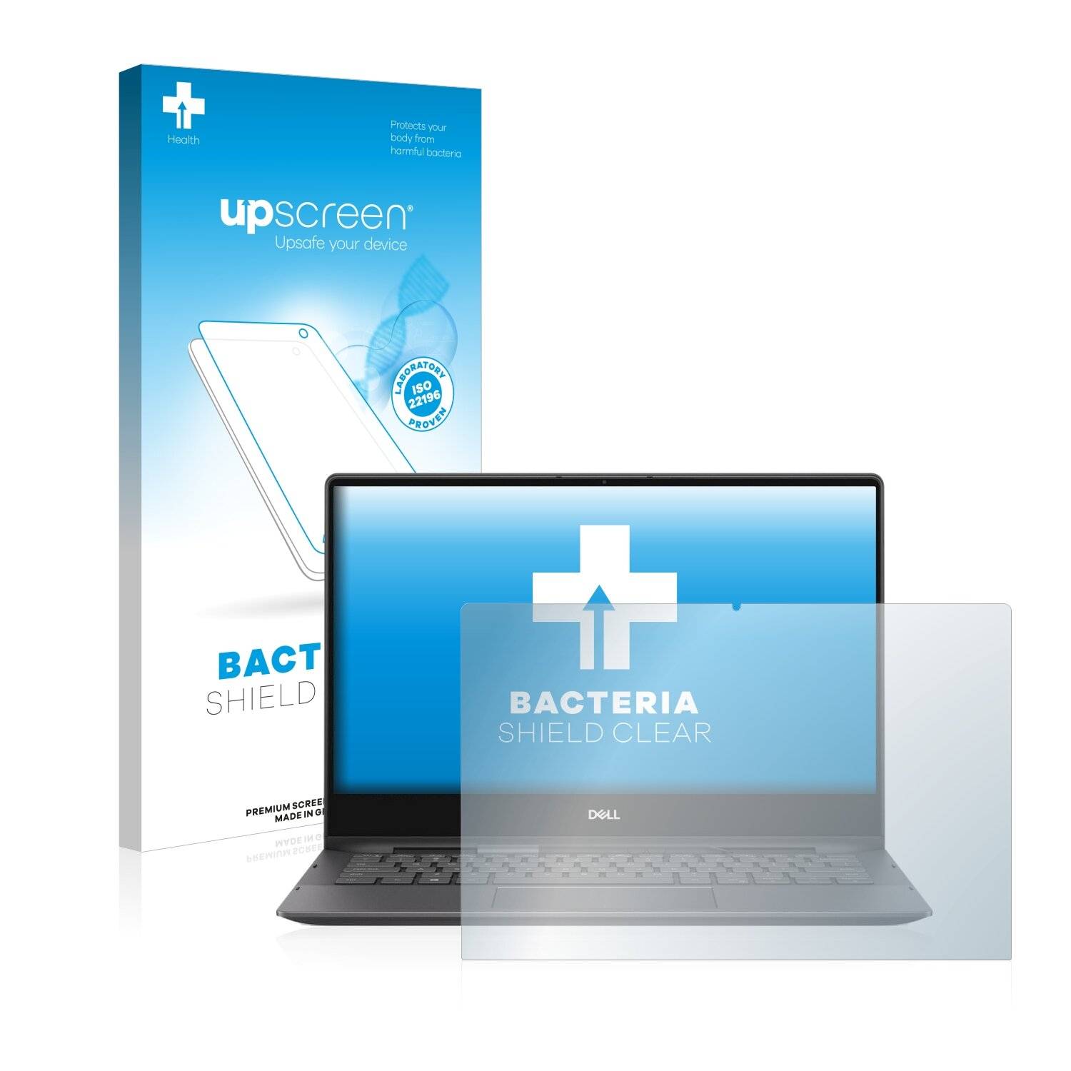 upscreen Bacteria Shield Clear Premium Antibakterielle Displayschutzfolie für Dell Inspiron