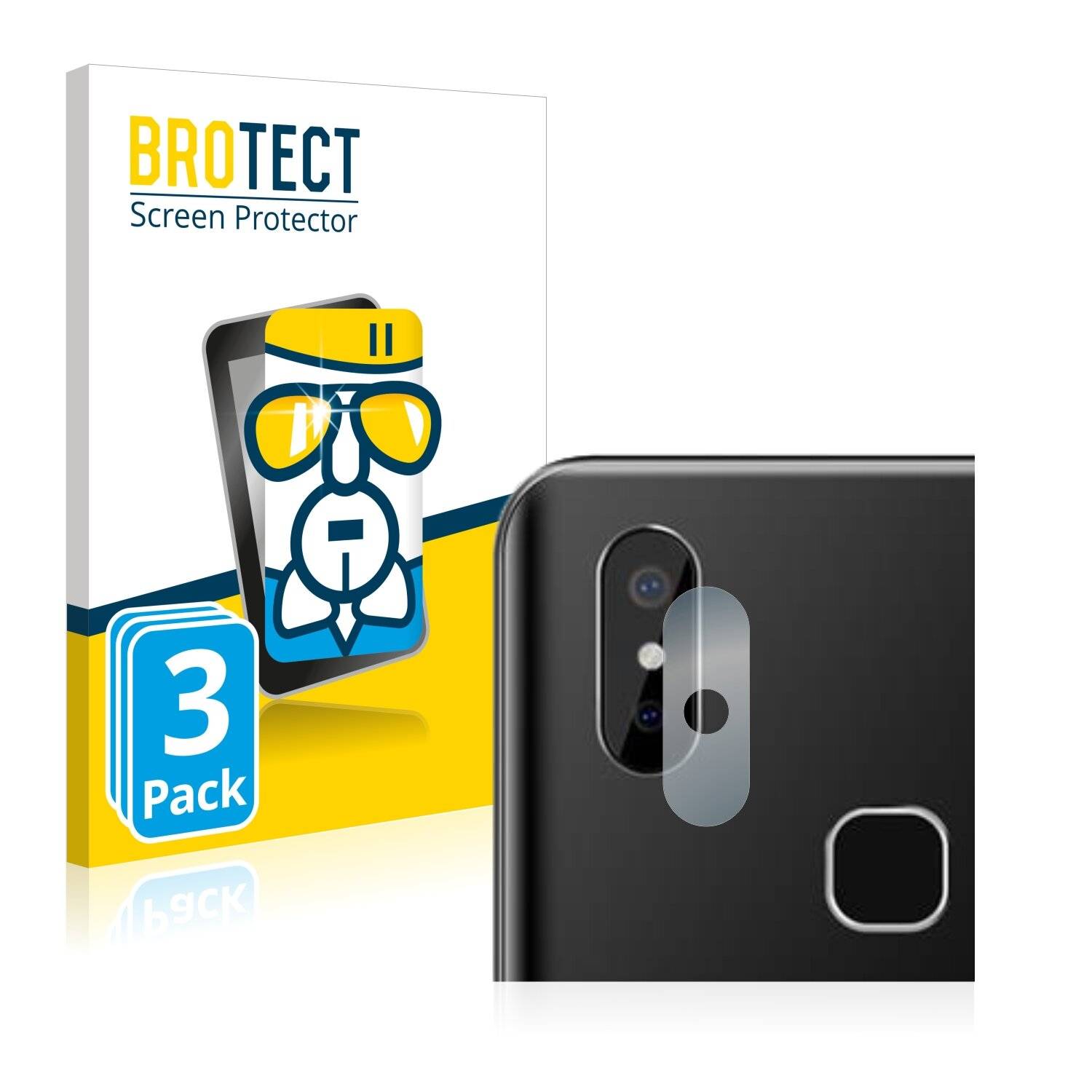 3x BROTECT AirGlass Schutzglas Folie für Cubot Max 2 (NUR