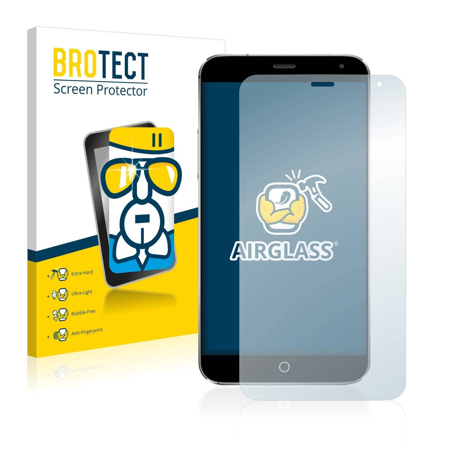 BROTECT AirGlass Schutzglas Folie für Meizu MX4 Ubuntu