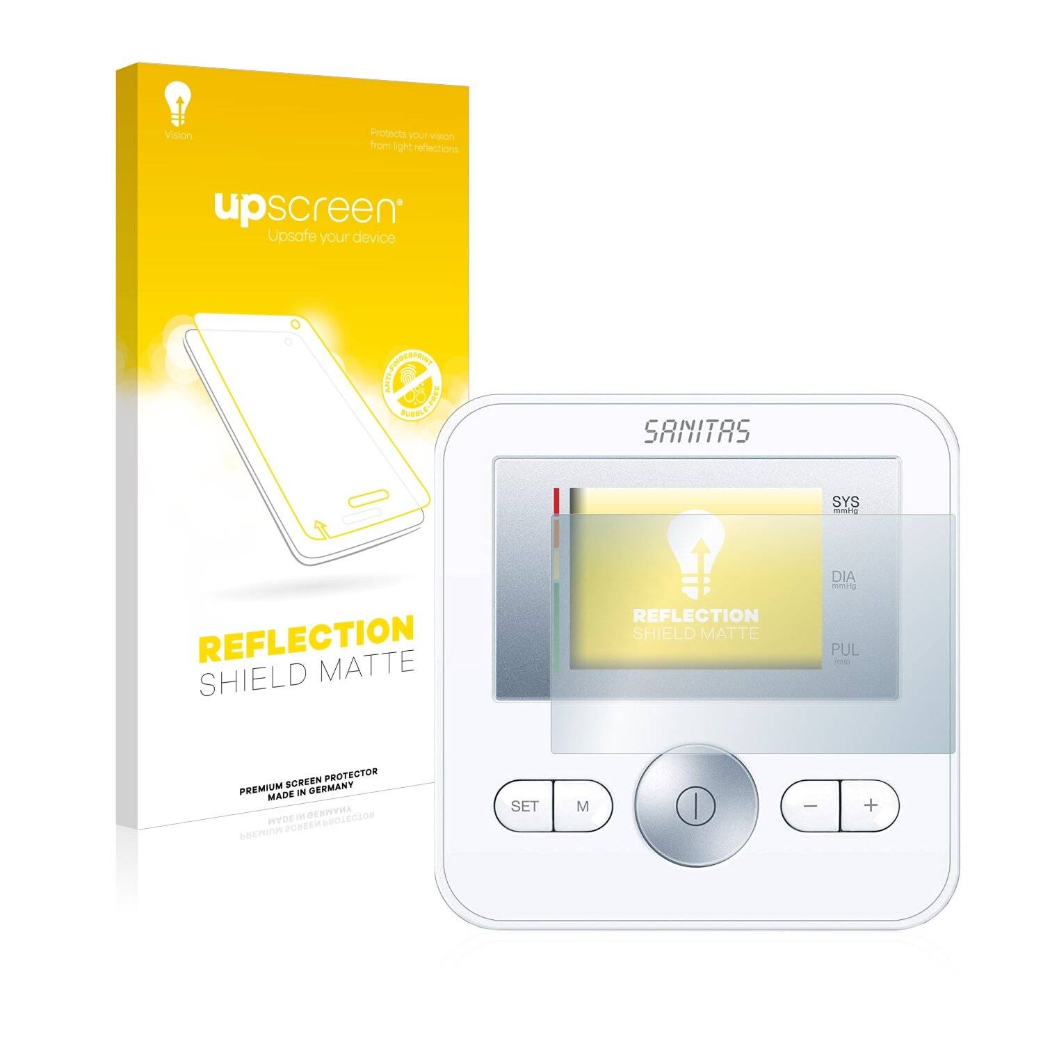 upscreen Reflection Shield Matte Premium Displayschutzfolie für Sanitas SBM