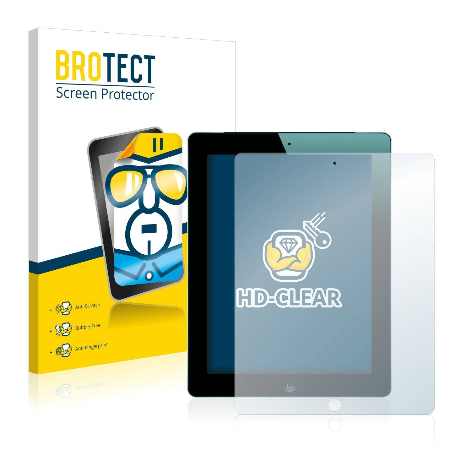 2x BROTECT HD-Clear Displayschutzfolie für Apple iPad WiFi 2012 (3.
