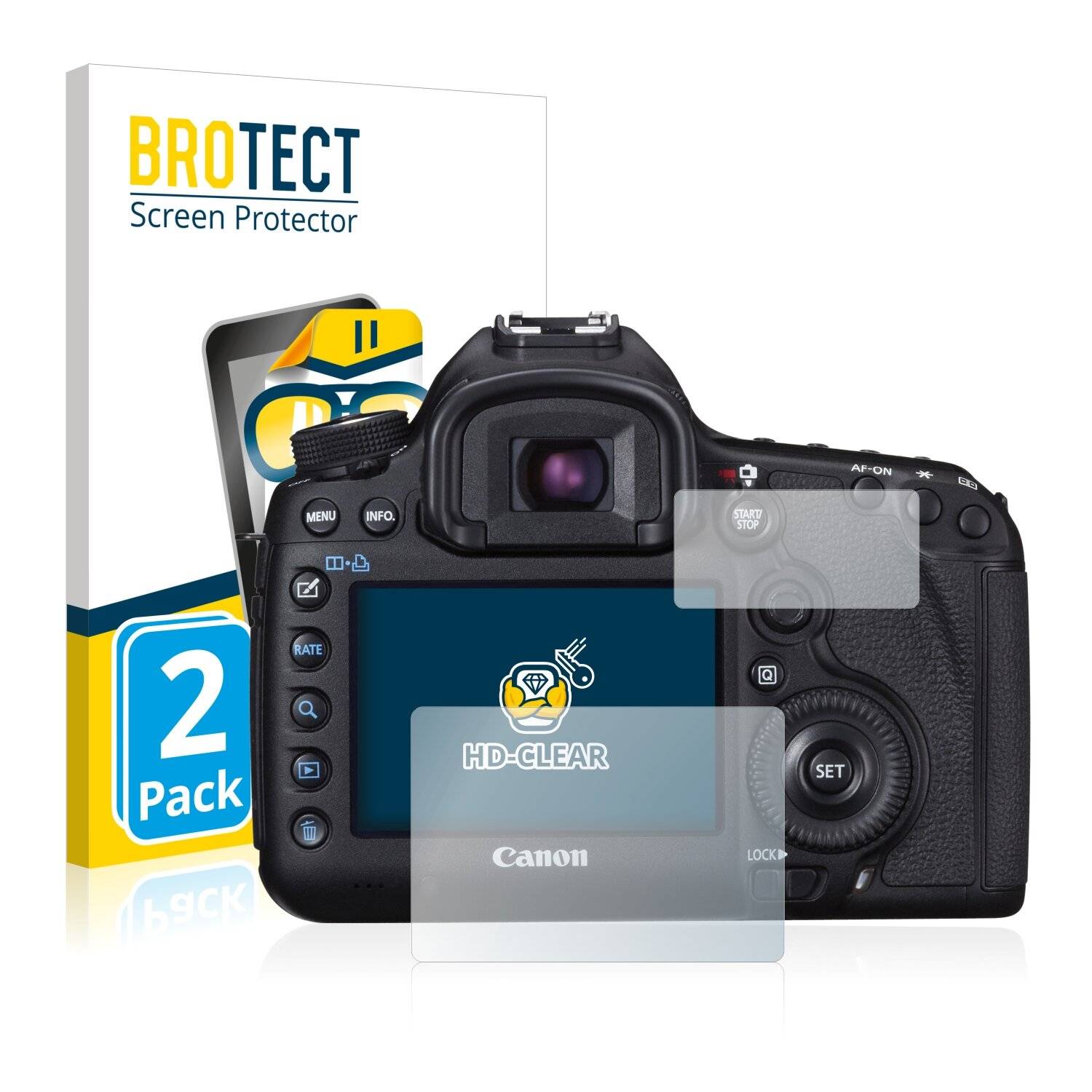 2x BROTECT HD-Clear Displayschutzfolie für Canon EOS 5D Mark