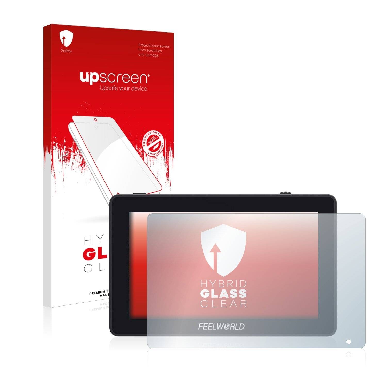 upscreen Hybrid Glass Clear Premium Schutzglas Folie für Feelworld F6