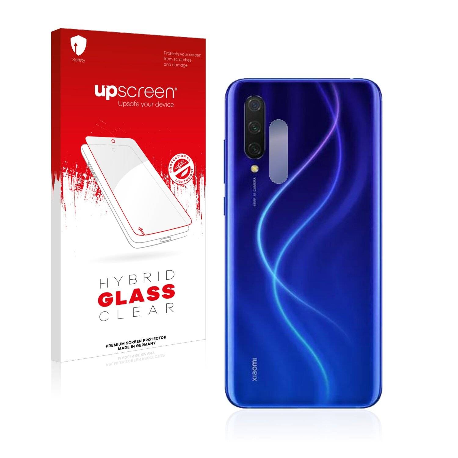 upscreen Hybrid Glass Clear Premium Schutzglas Folie für Xiaomi Mi 9 Lite (NUR