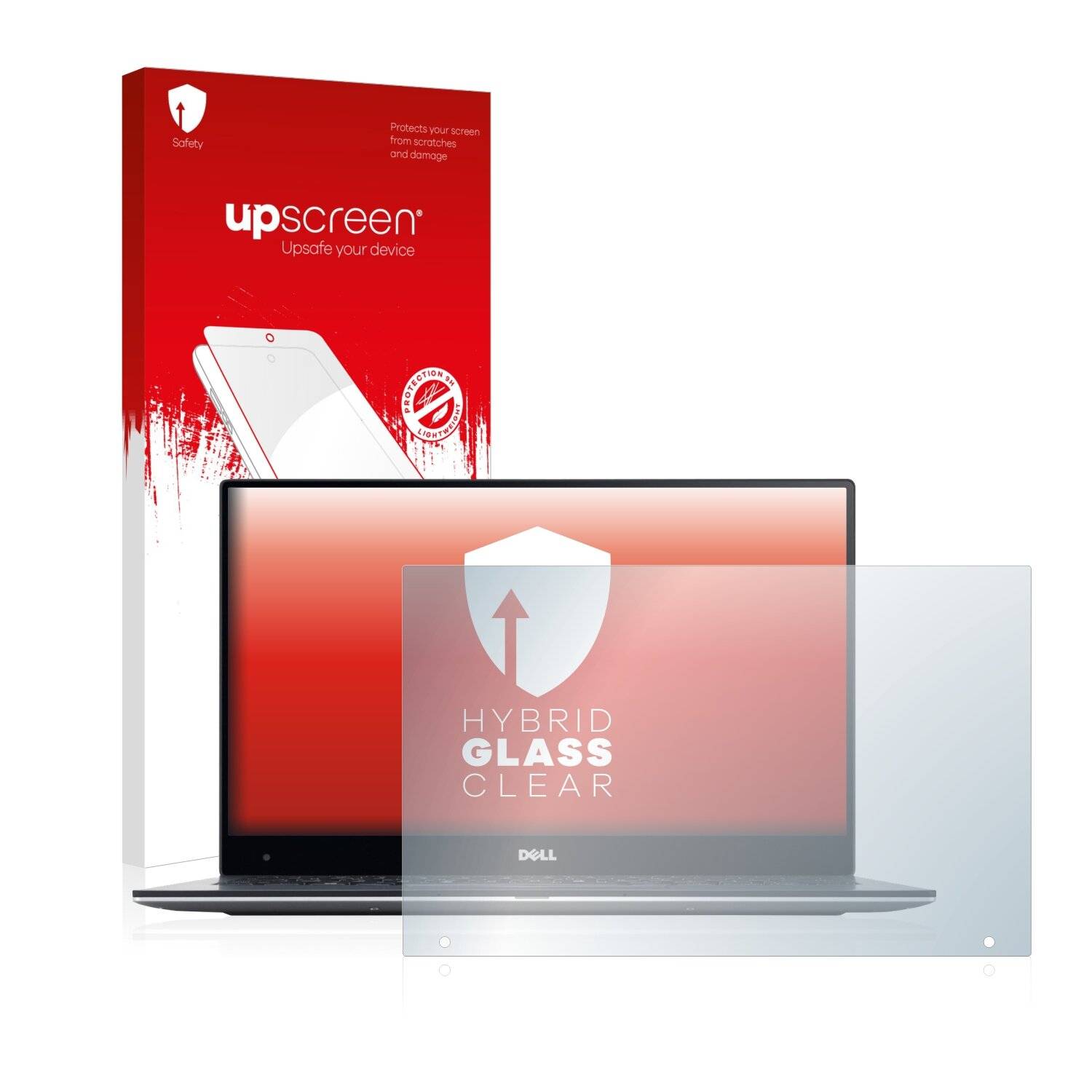 upscreen Hybrid Glass Clear Premium Schutzglas Folie für Dell XPS 13 9360 QHD