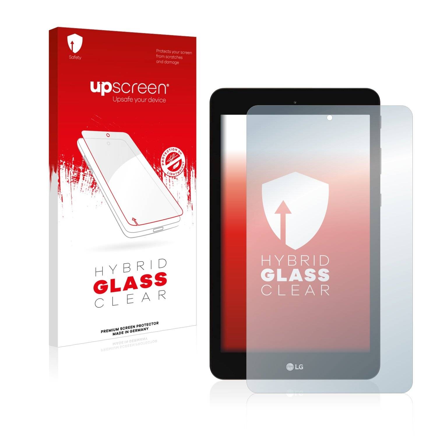 upscreen Hybrid Glass Clear Premium Schutzglas Folie für LG G Pad