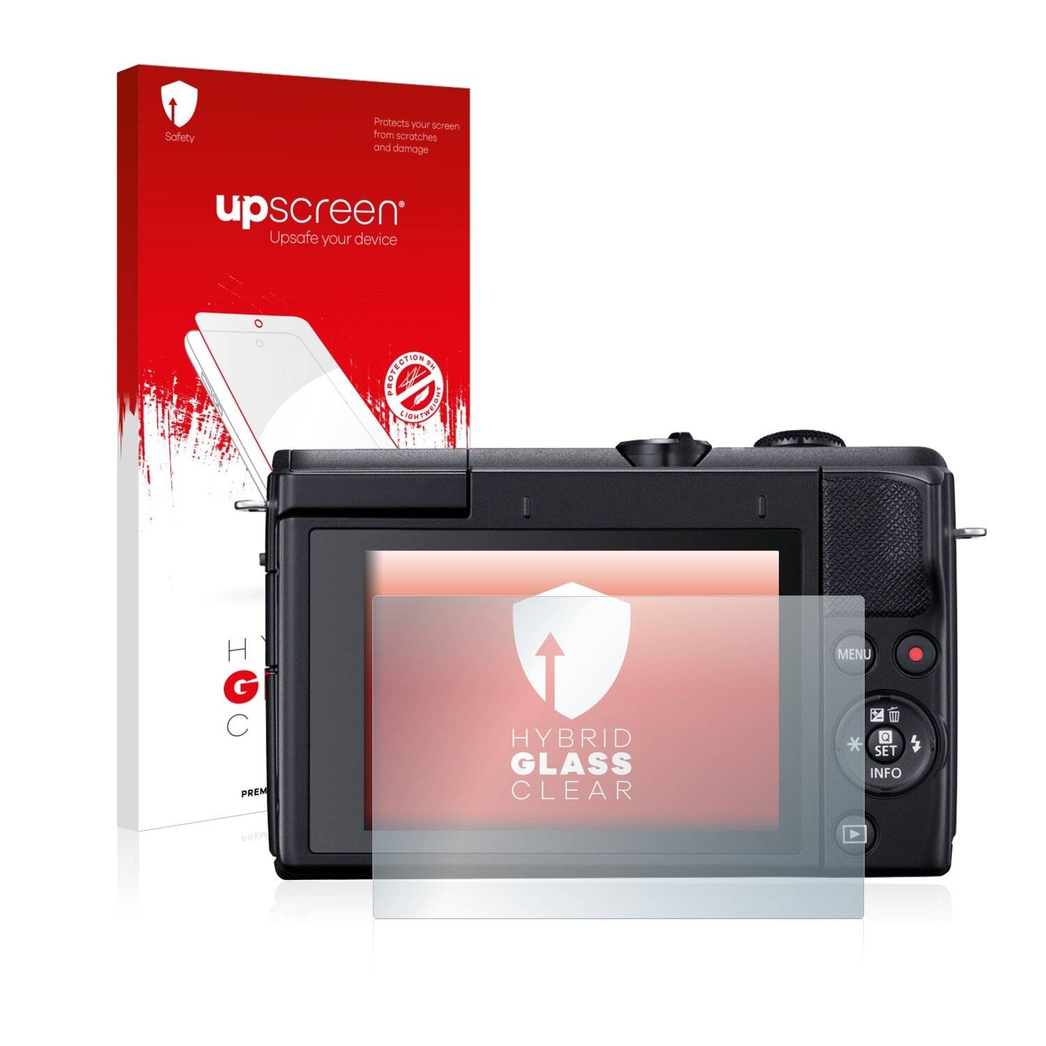 upscreen Hybrid Glass Clear Premium Schutzglas Folie für Canon EOS