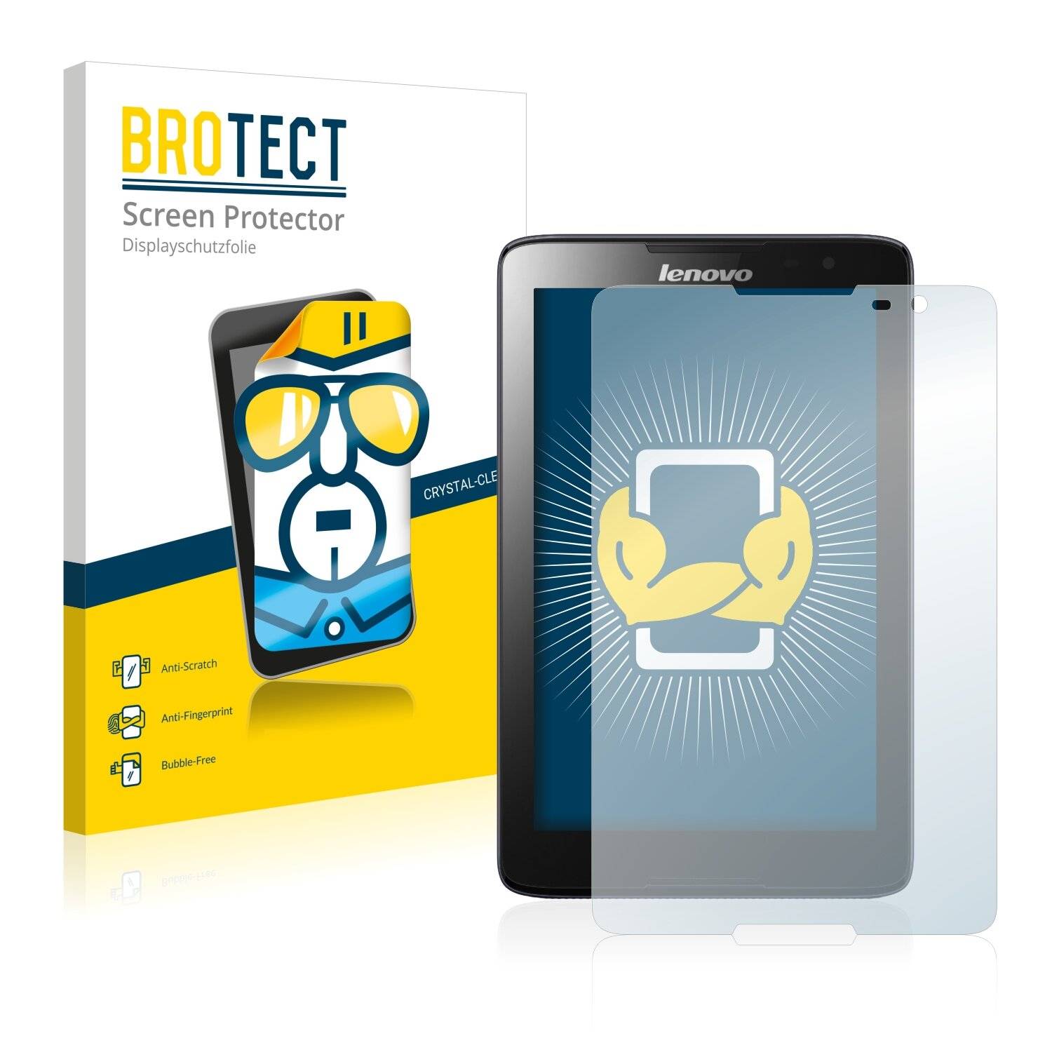 2x BROTECT HD-Clear Displayschutzfolie für Lenovo Tab A8-50