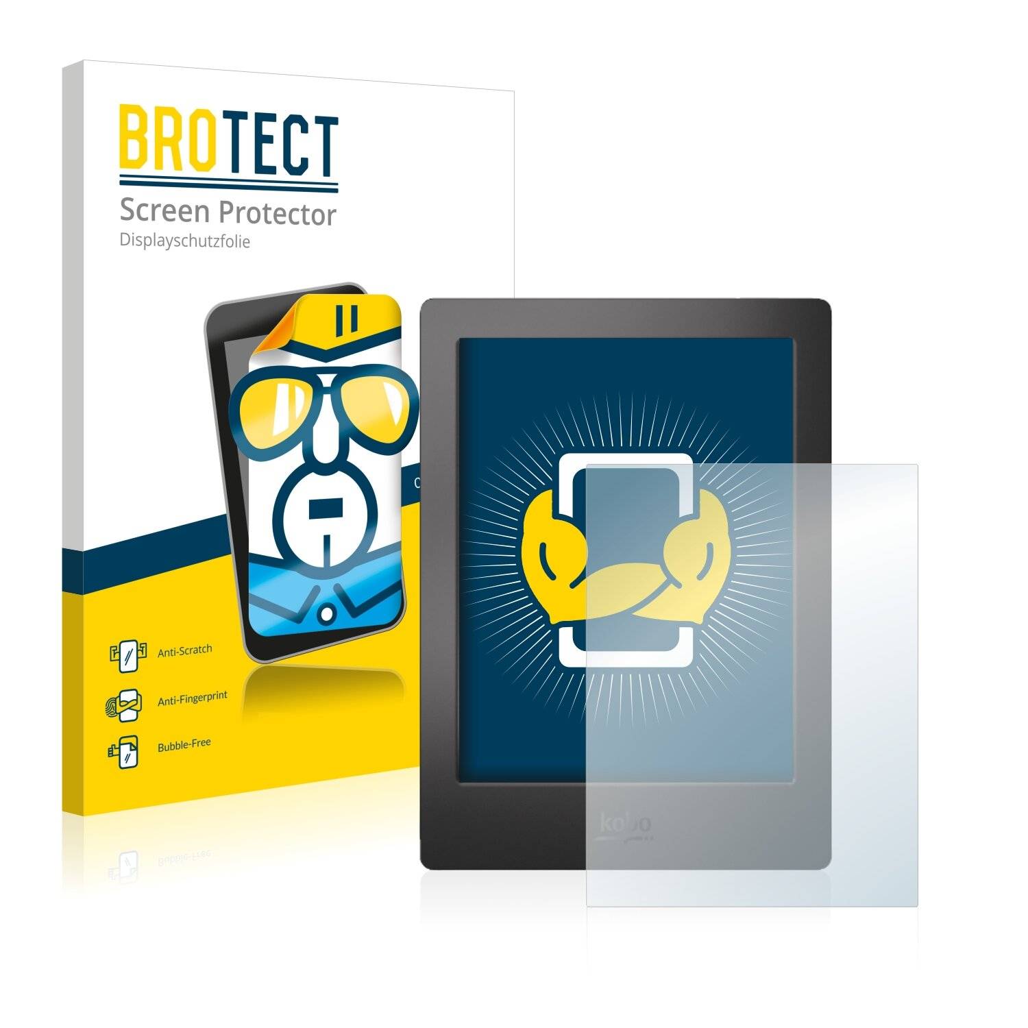 2x BROTECT HD-Clear Displayschutzfolie für Kobo Aura