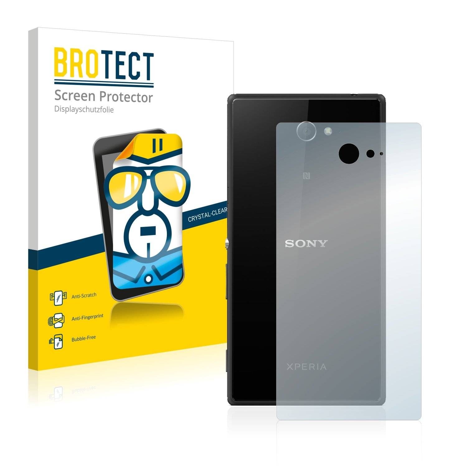 2x BROTECT HD-Clear Displayschutzfolie für Sony Xperia M2 Aqua D2403