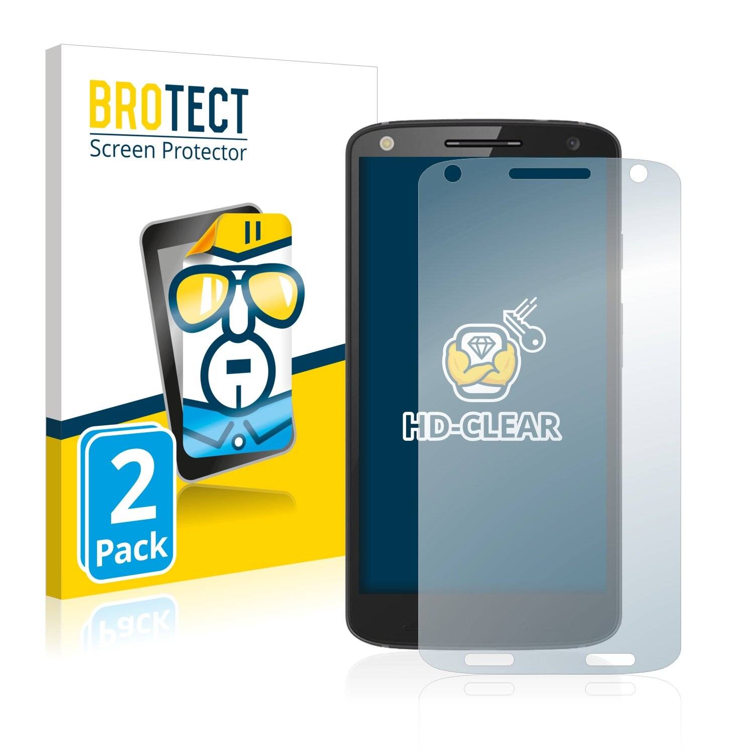 2x BROTECT HD-Clear Displayschutzfolie für Motorola Moto X