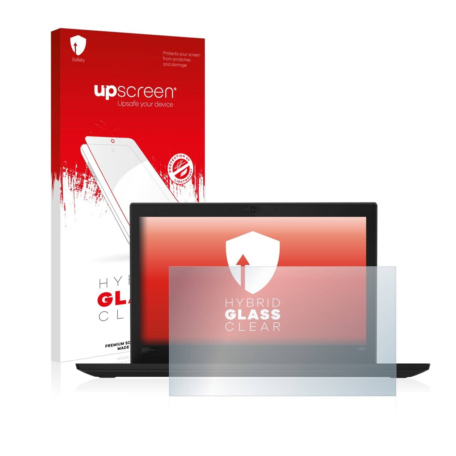 upscreen Hybrid Glass Clear Premium Schutzglas Folie für Lenovo Thinkpad