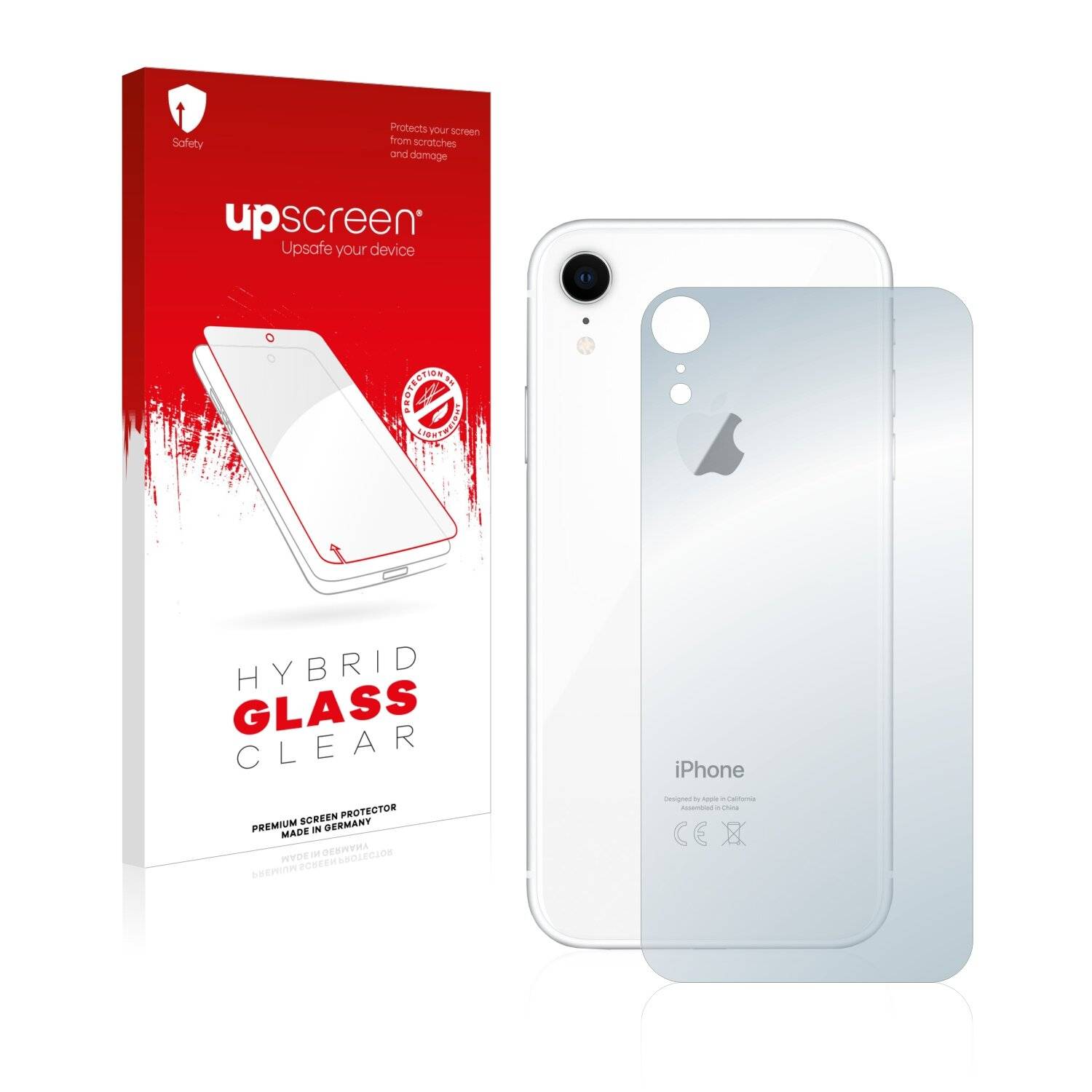 upscreen Hybrid Glass Clear Premium Schutzglas Folie für Apple iPhone XR