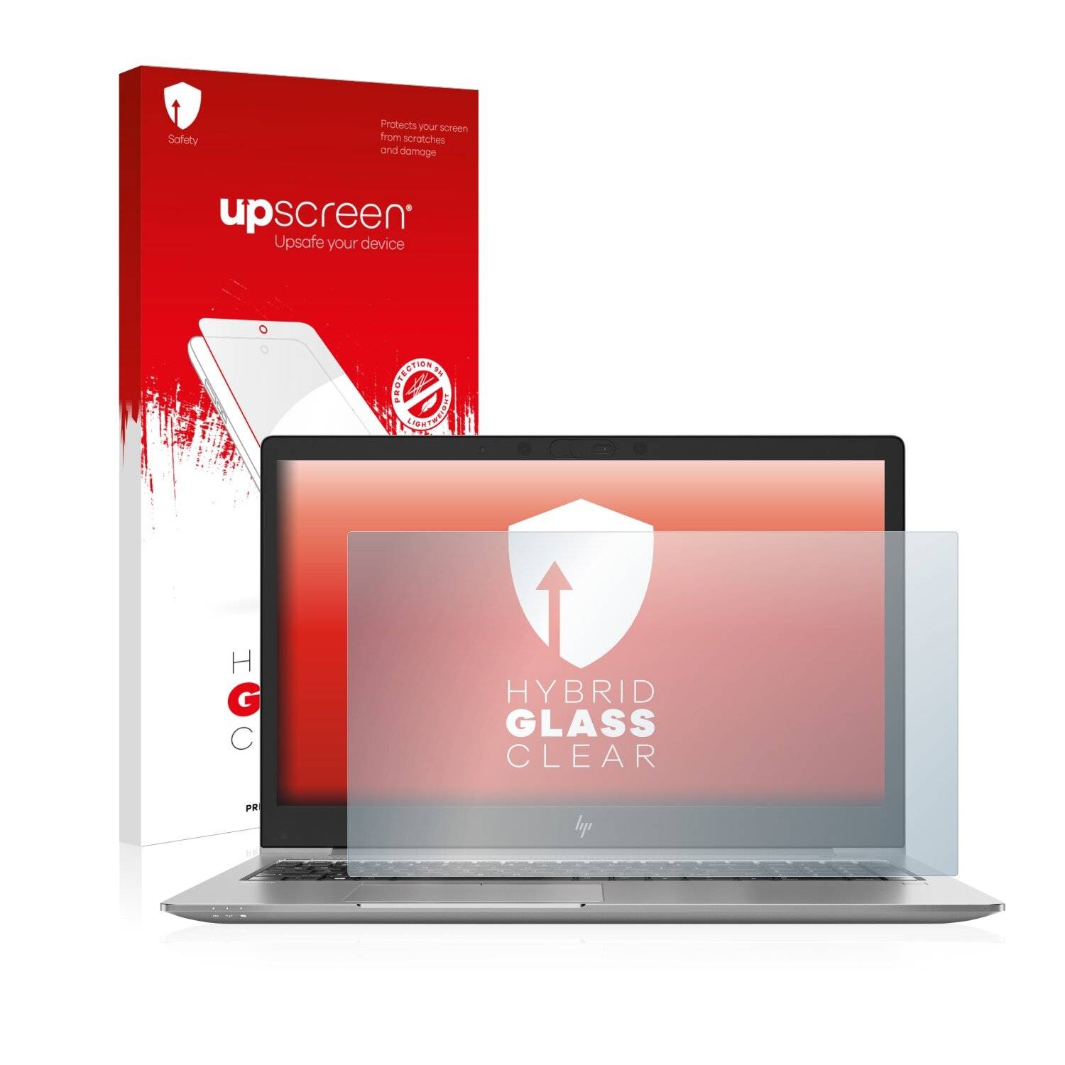 upscreen Hybrid Glass Clear Premium Schutzglas Folie für HP ZBook 15