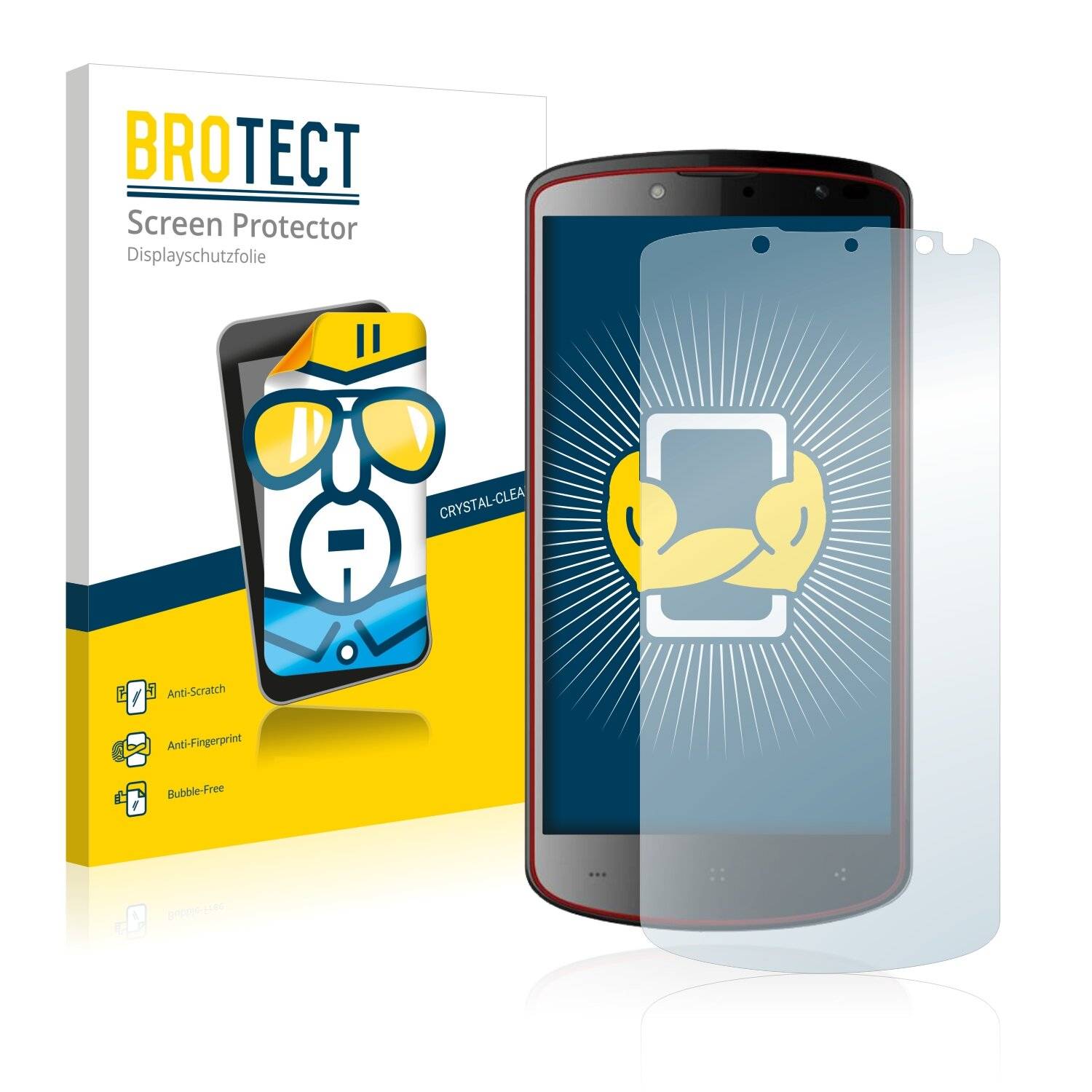2x BROTECT HD-Clear Displayschutzfolie für Prestigio MultiPhone 7500