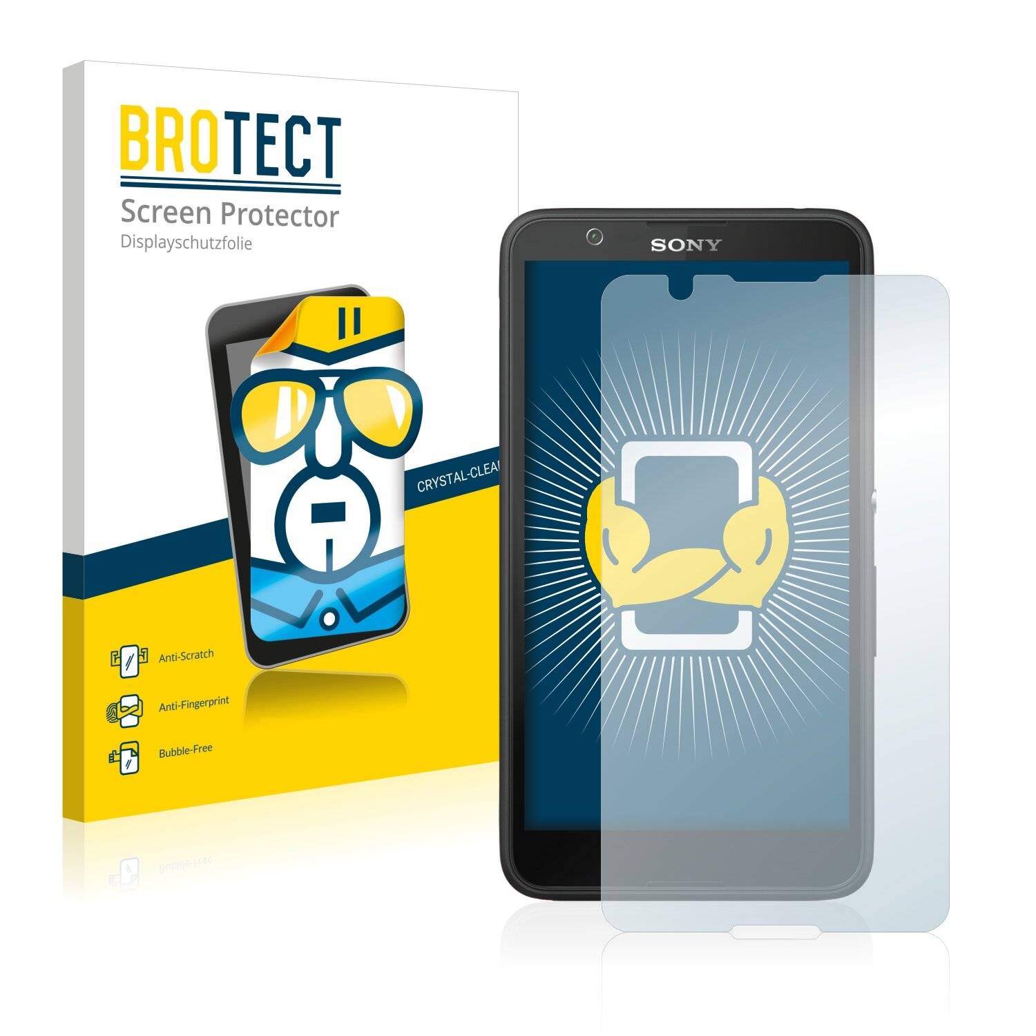 2x BROTECT HD-Clear Displayschutzfolie für Sony Xperia E4g Dual