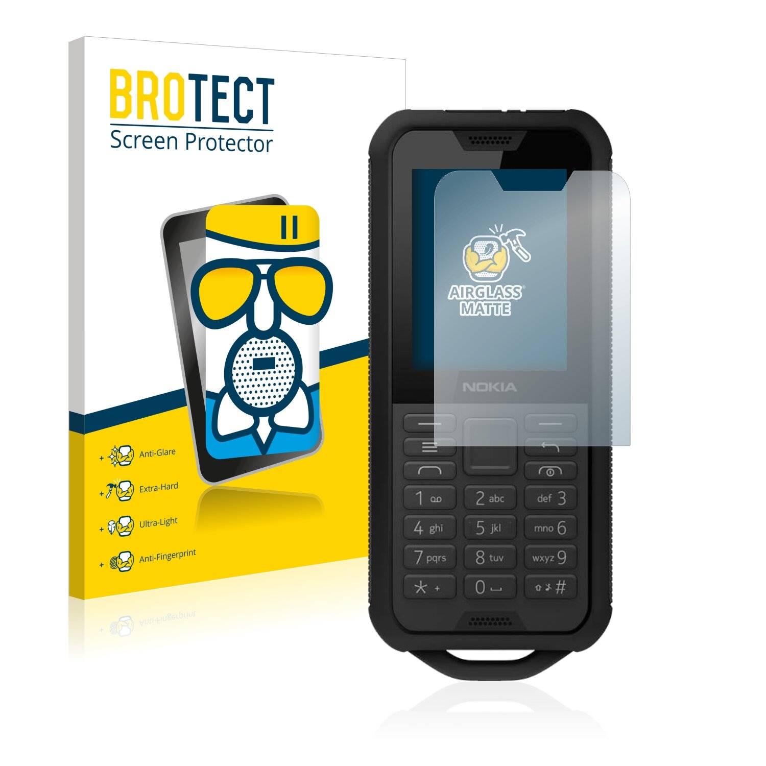 BROTECT AirGlass Matte Schutzglas Folie für Nokia 800