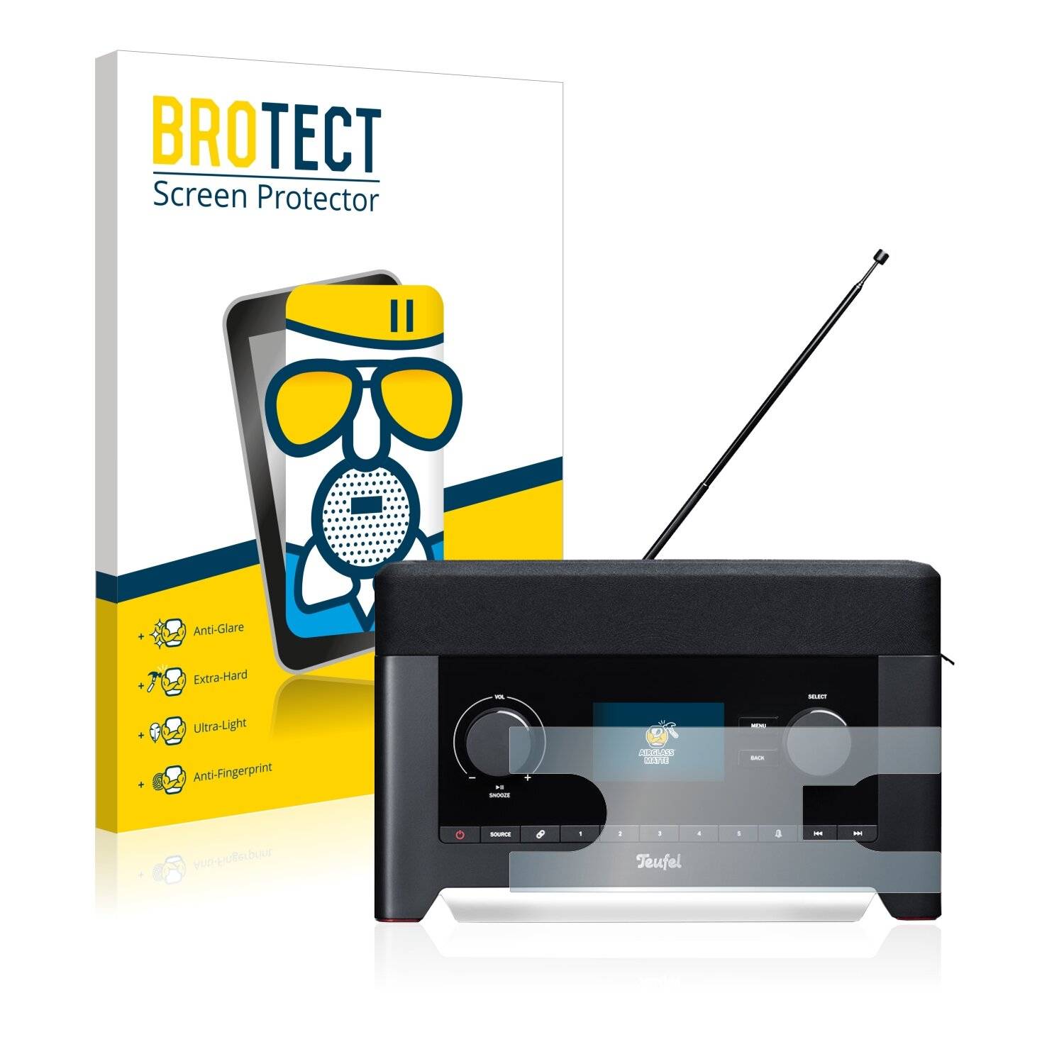 BROTECT AirGlass Matte Schutzglas Folie für Teufel Radio