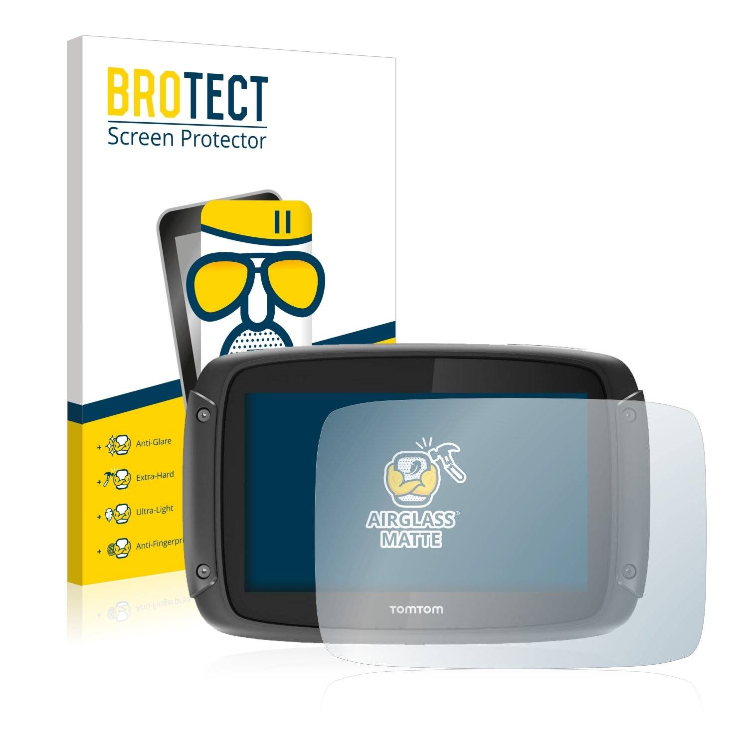 BROTECT AirGlass Matte Schutzglas Folie für TomTom Rider