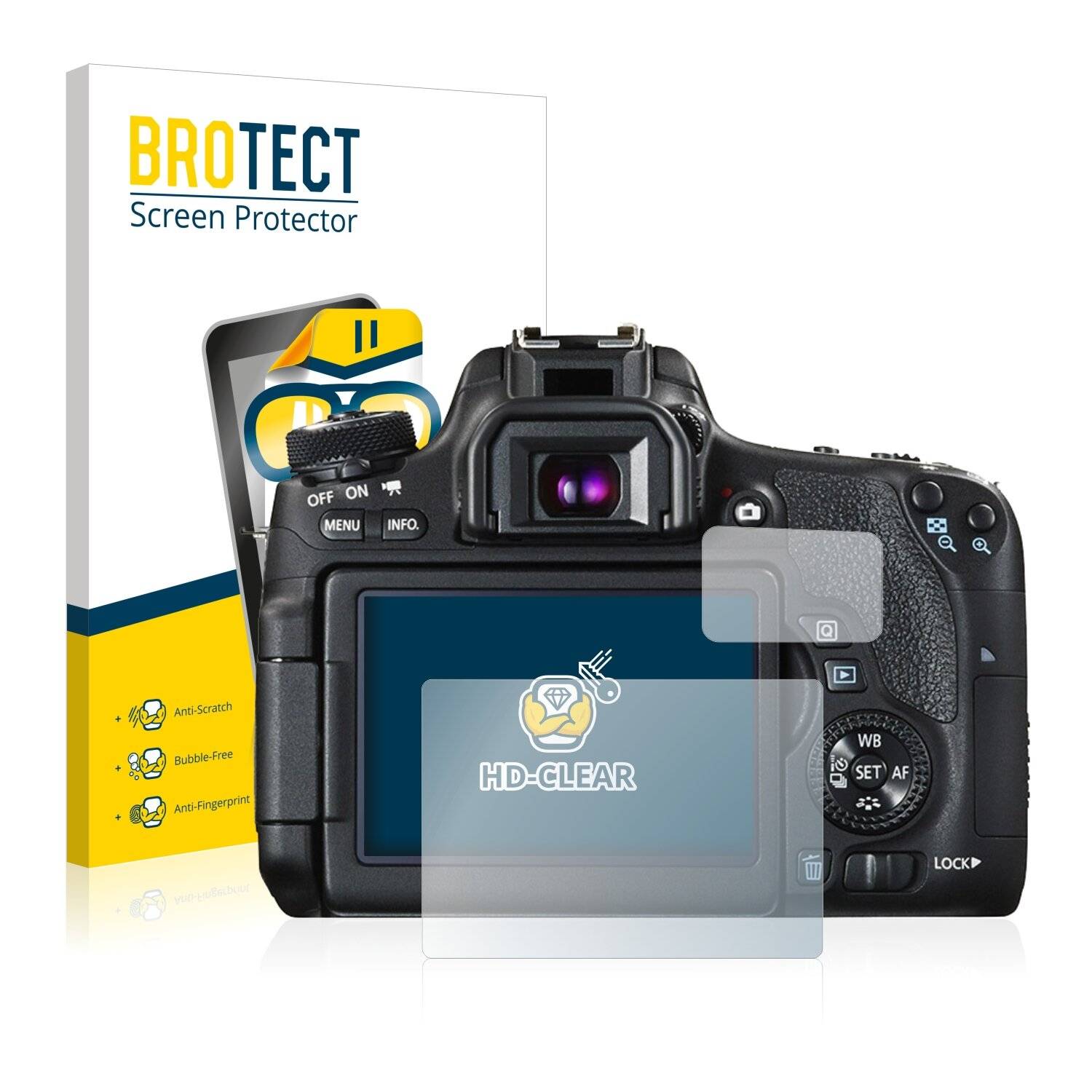 2x BROTECT HD-Clear Displayschutzfolie für Canon EOS