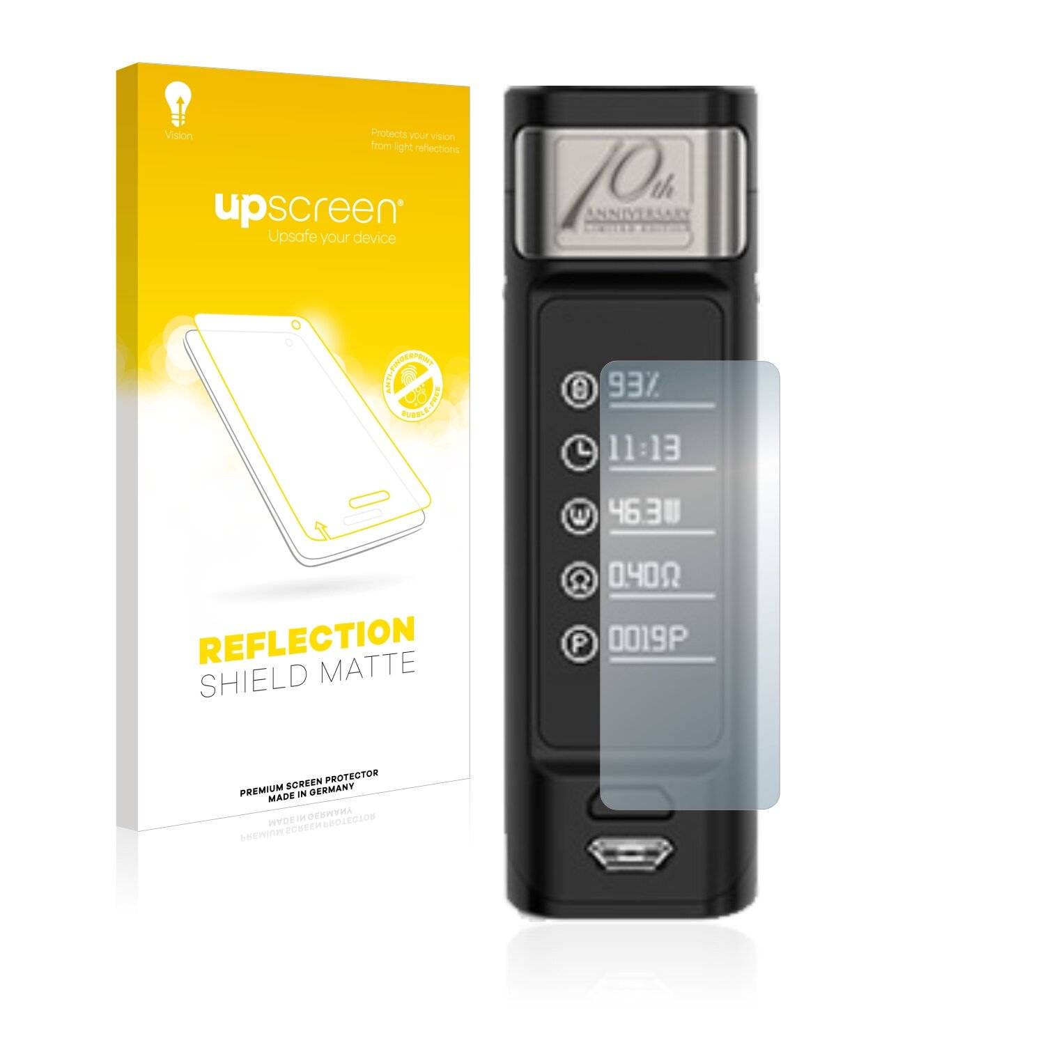 upscreen Reflection Shield Matte Premium Displayschutzfolie für Joyetech Espion Solo