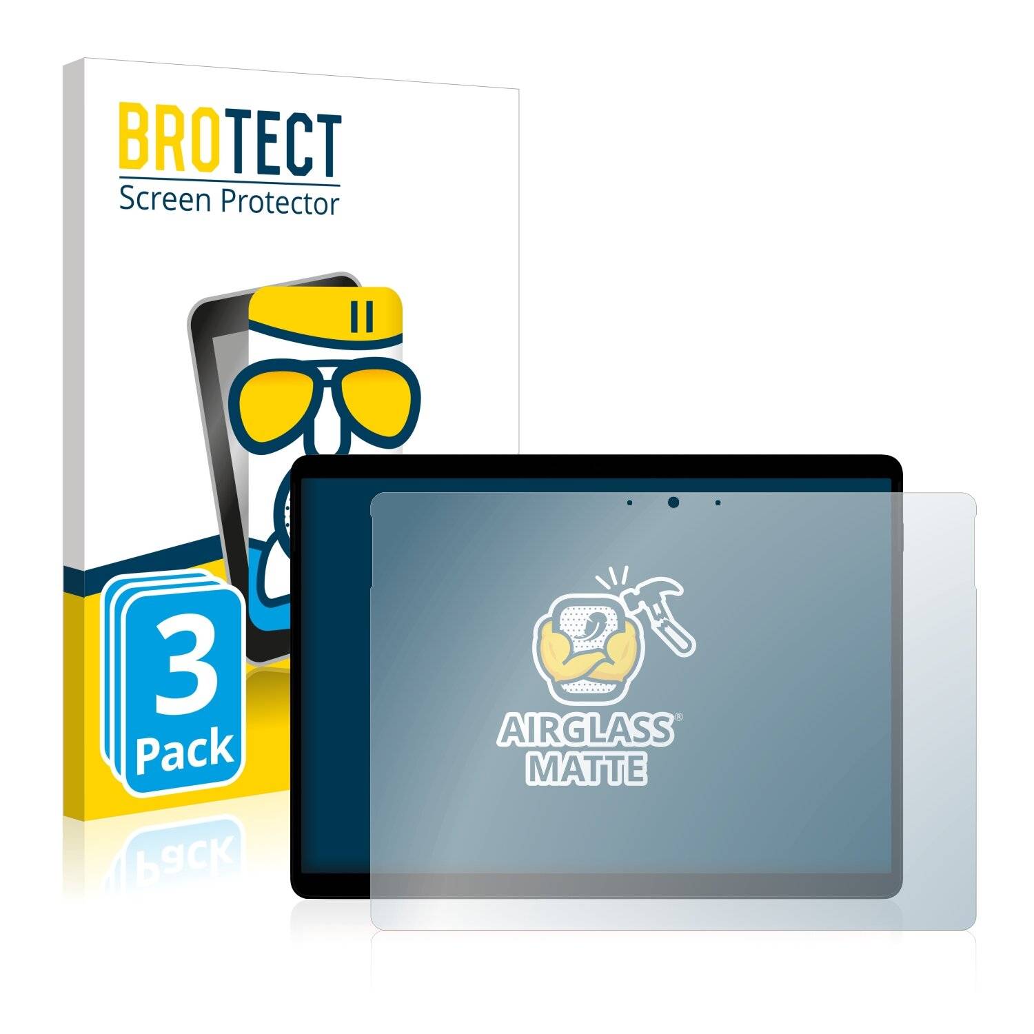 3x BROTECT AirGlass Matte Schutzglas Folie für Microsoft Surface Pro