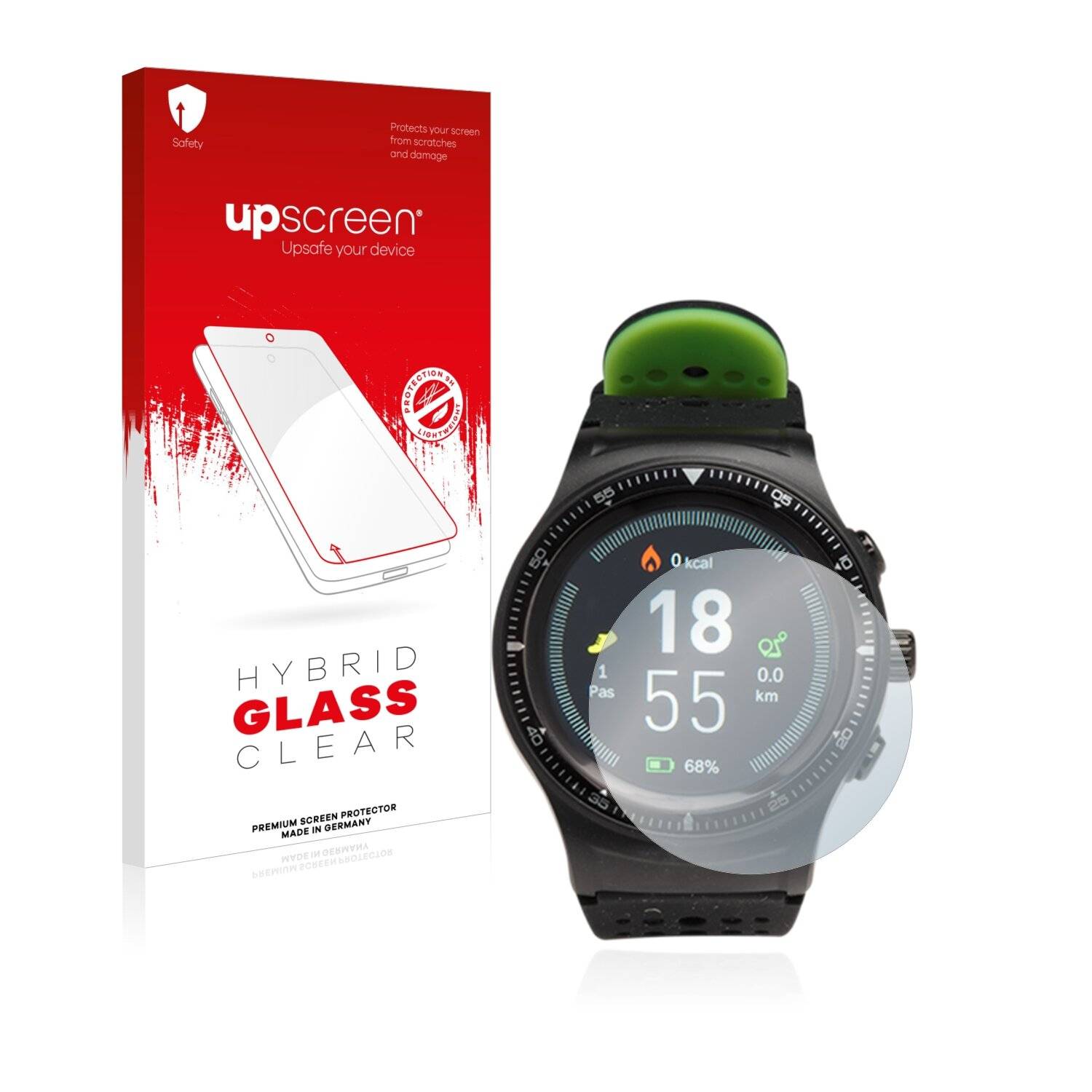 upscreen Hybrid Glass Clear Premium Schutzglas Folie für Denver
