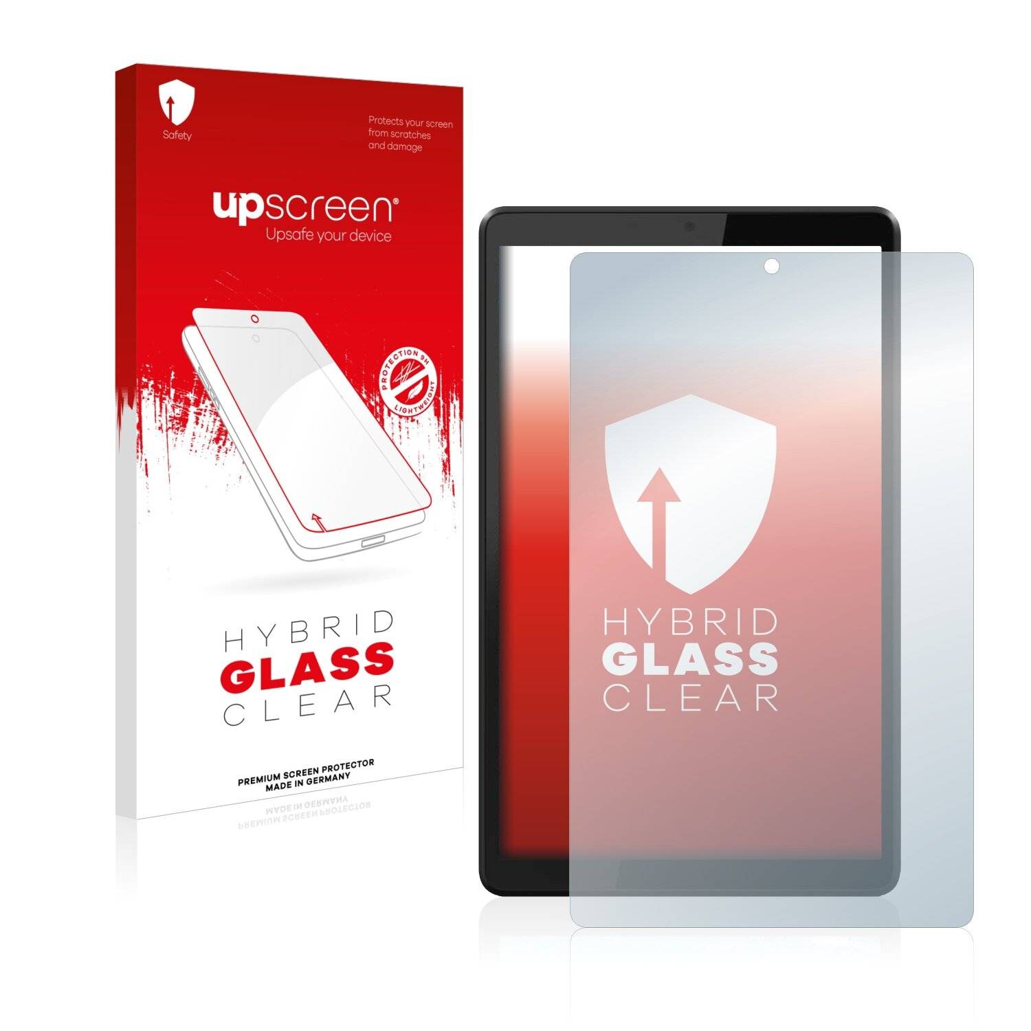 upscreen Hybrid Glass Clear Premium Schutzglas Folie für Lenovo Tab