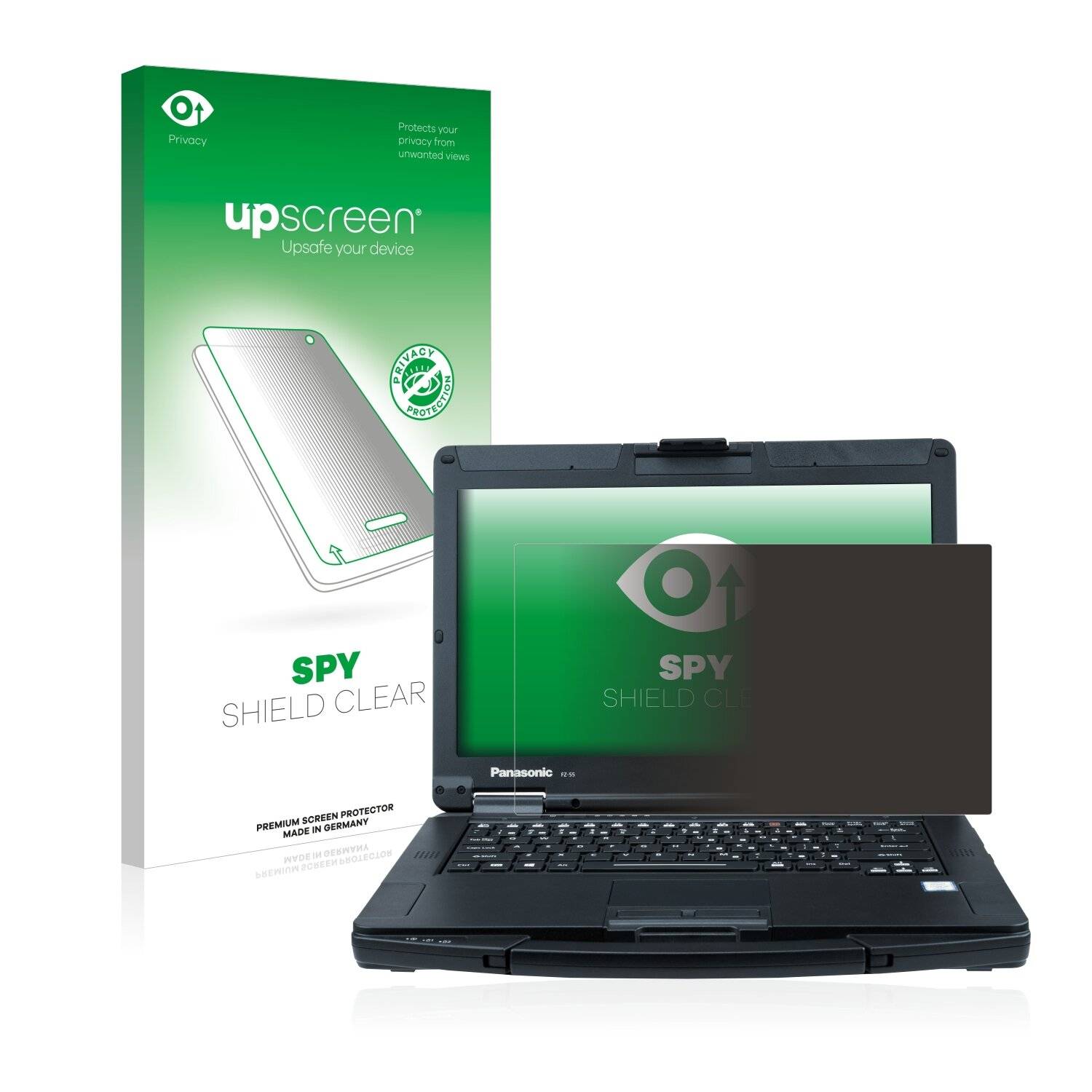 upscreen Spy Shield Clear Premium Blickschutzfolie für Panasonic Toughbook 55