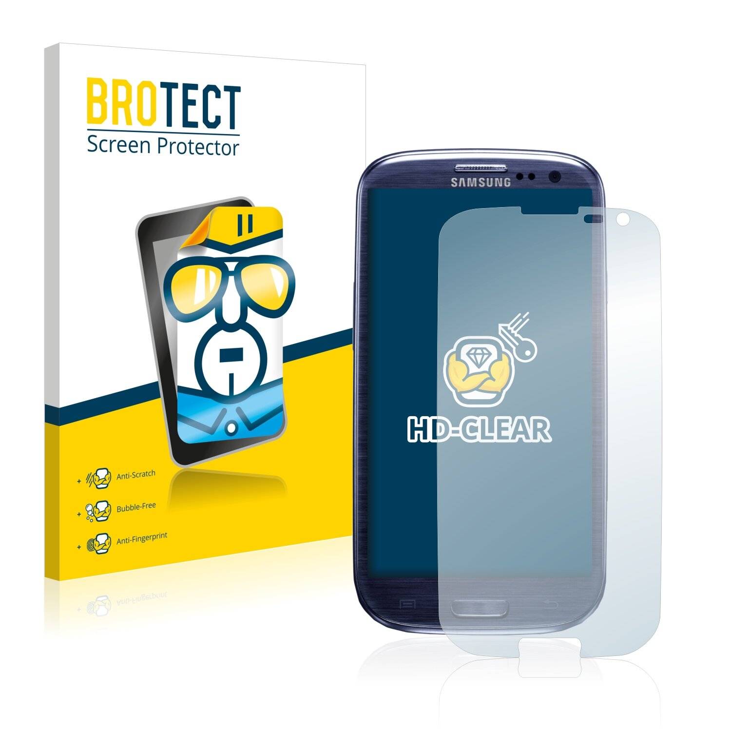 2x BROTECT HD-Clear Displayschutzfolie für Samsung Galaxy S3