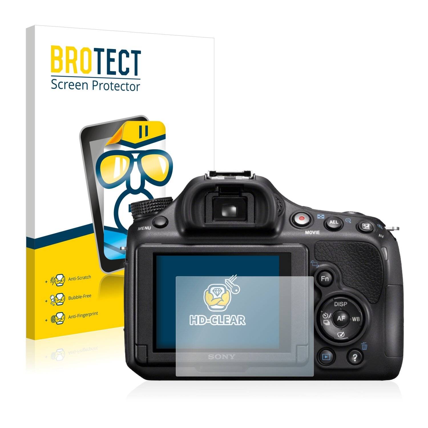 2x BROTECT HD-Clear Displayschutzfolie für Sony Alpha 58