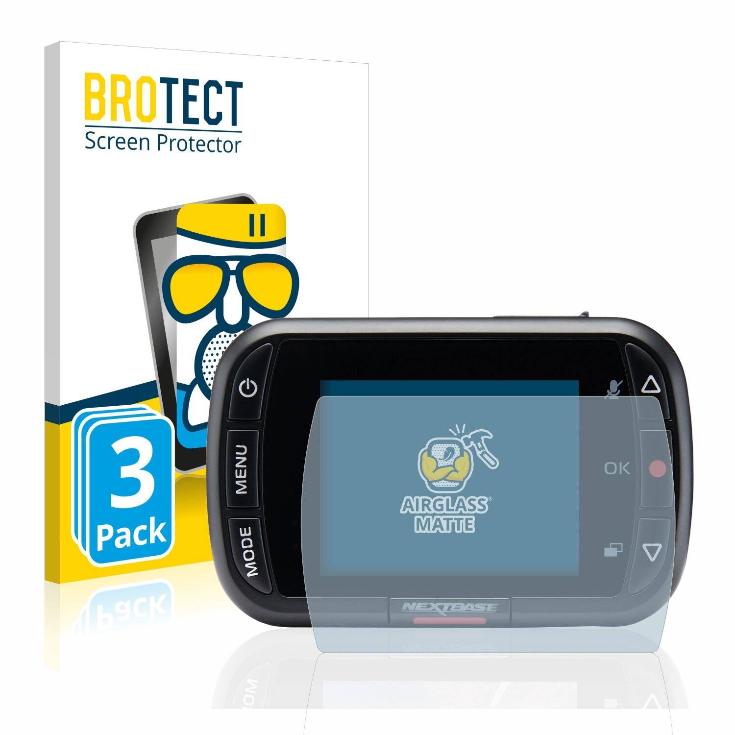 3x BROTECT AirGlass Matte Schutzglas Folie für Nextbase