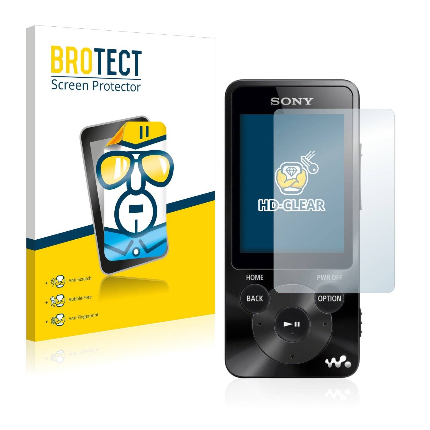 2x BROTECT HD-Clear Displayschutzfolie für Sony Walkman