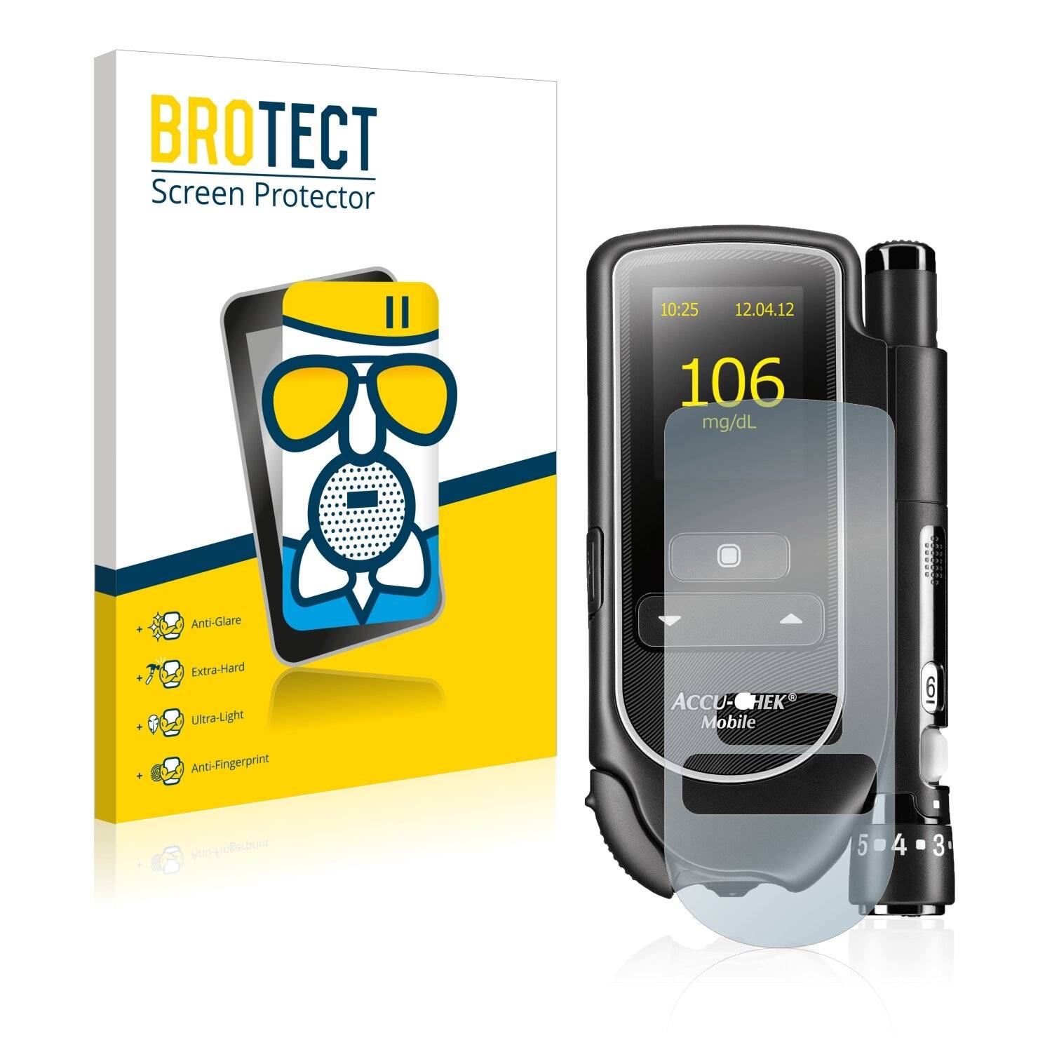 BROTECT AirGlass Matte Schutzglas Folie für Accu-Chek