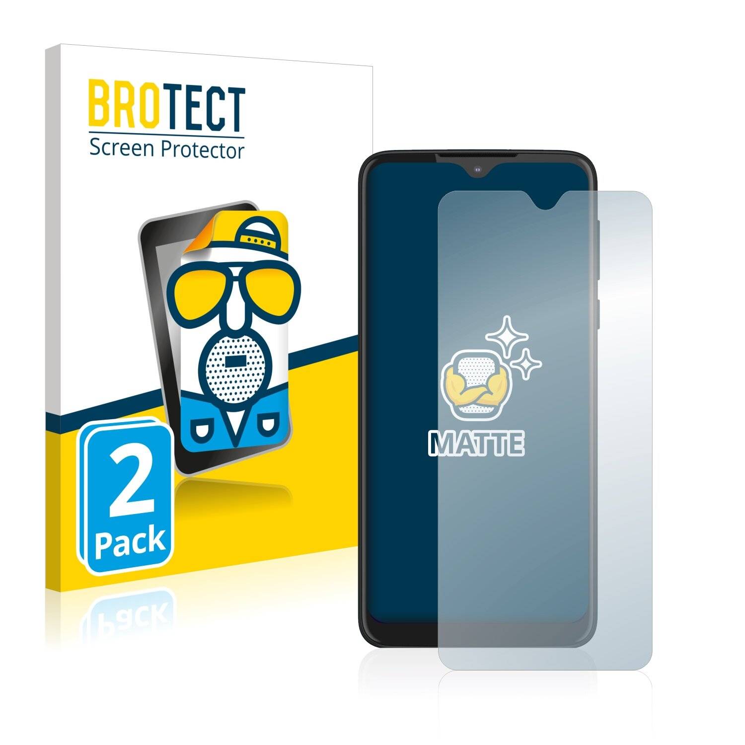 2x BROTECT Matte Displayschutzfolie für Motorola Moto One Macro - Entspiegelt,