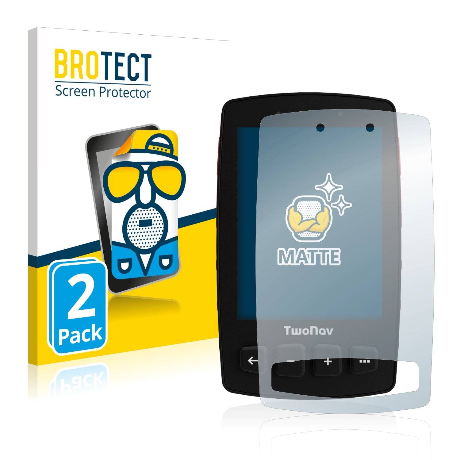2x BROTECT Matte Displayschutzfolie für TwoNav Trail 2 - Entspiegelt,