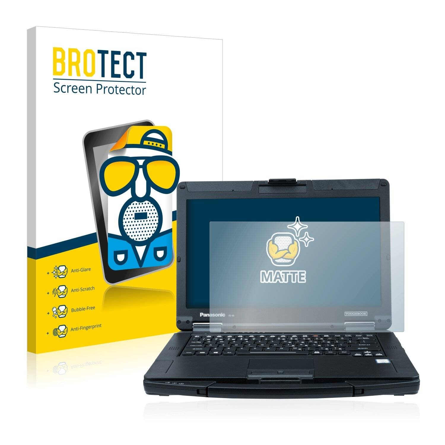 BROTECT Matte Displayschutzfolie für Panasonic Toughbook 55 HD - Entspiegelt,