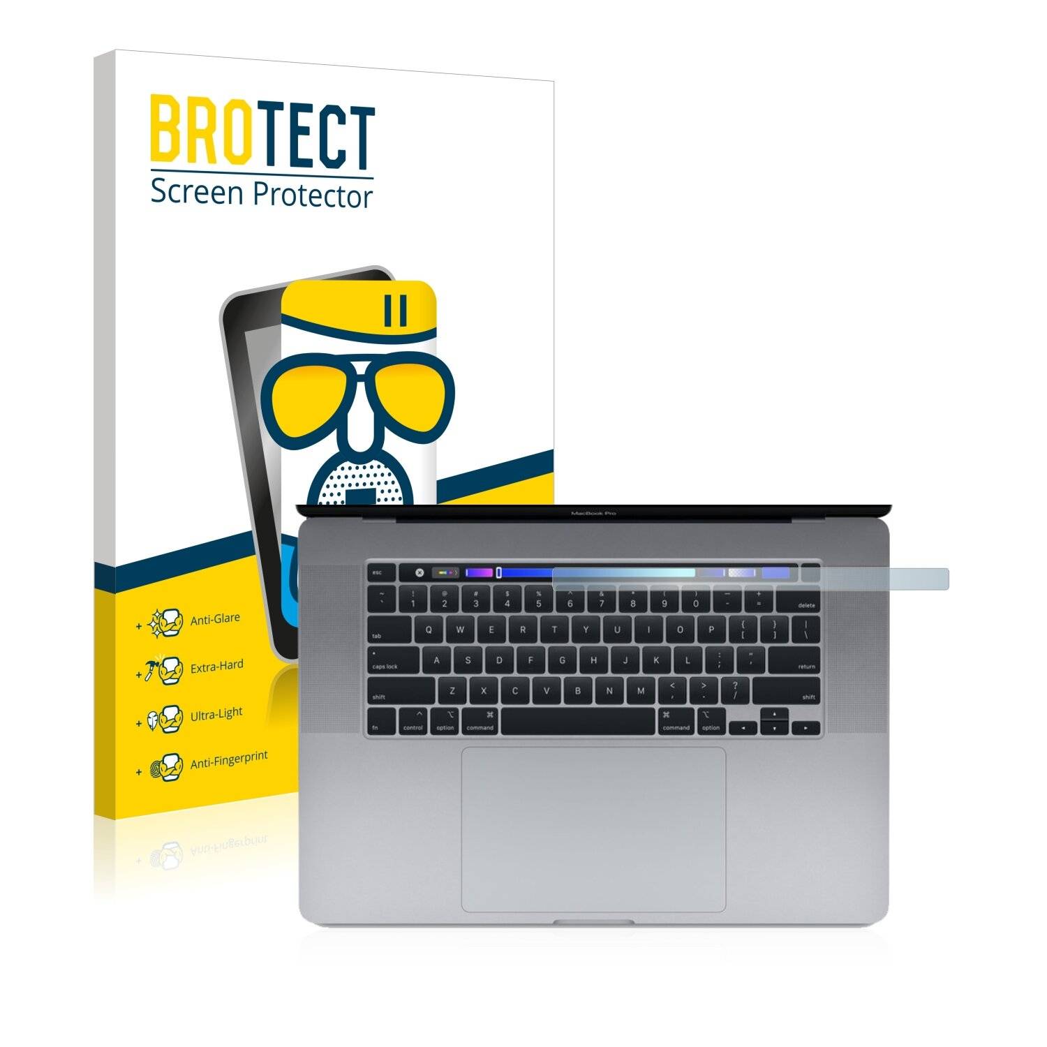 BROTECT AirGlass Matte Schutzglas Folie für Apple MacBook Pro 16 2019 (NUR Touch
