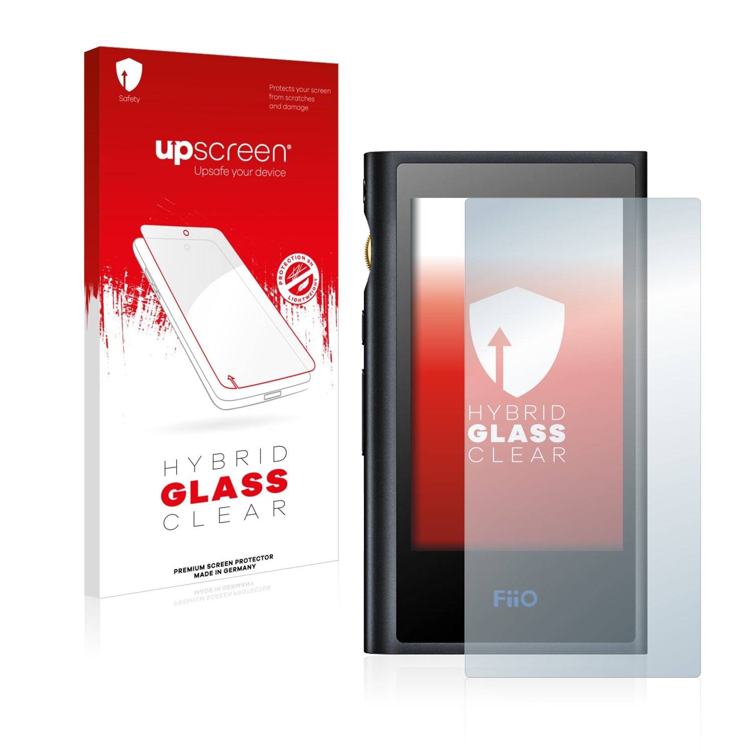 upscreen Hybrid Glass Clear Premium Schutzglas Folie für FiiO