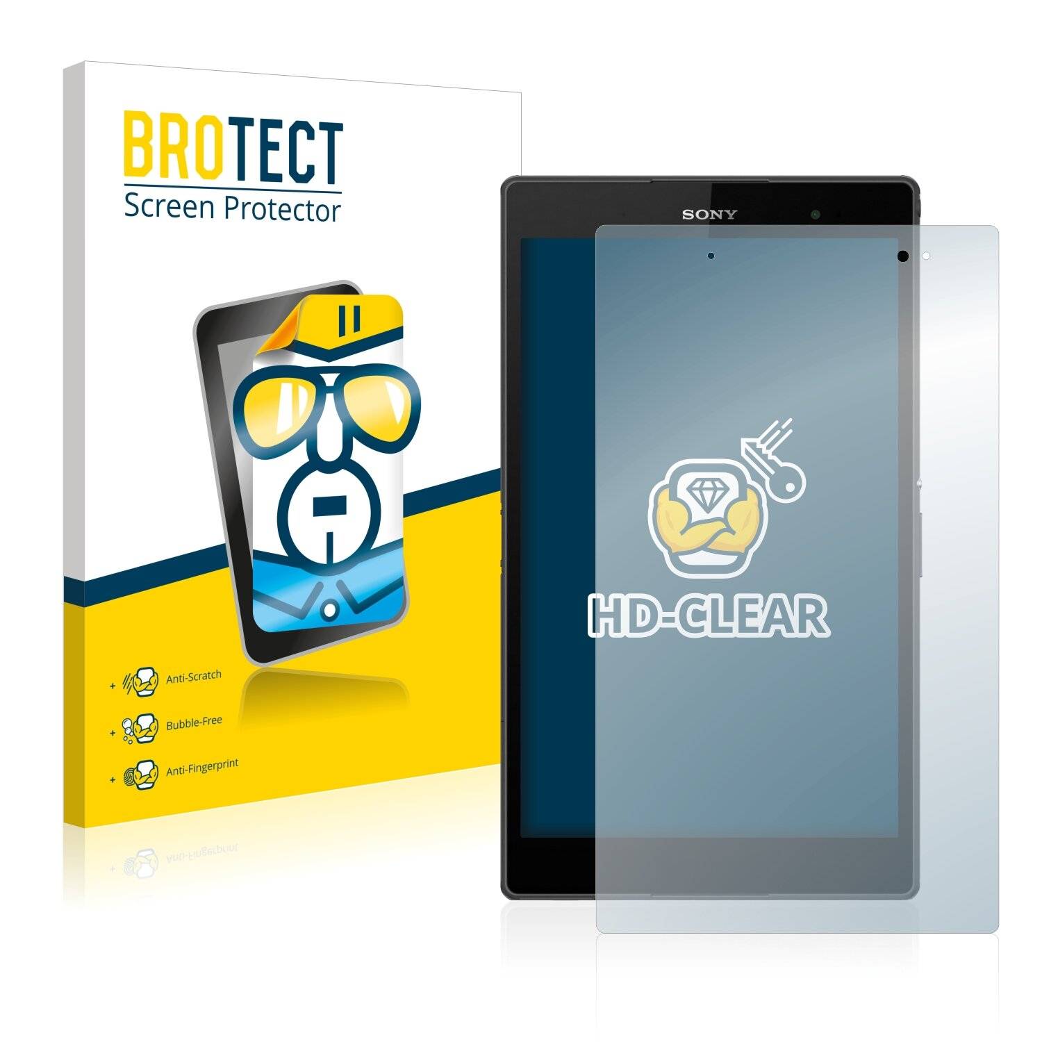 2x BROTECT HD-Clear Displayschutzfolie für Sony Xperia Z3 Tablet Compact SGP611,